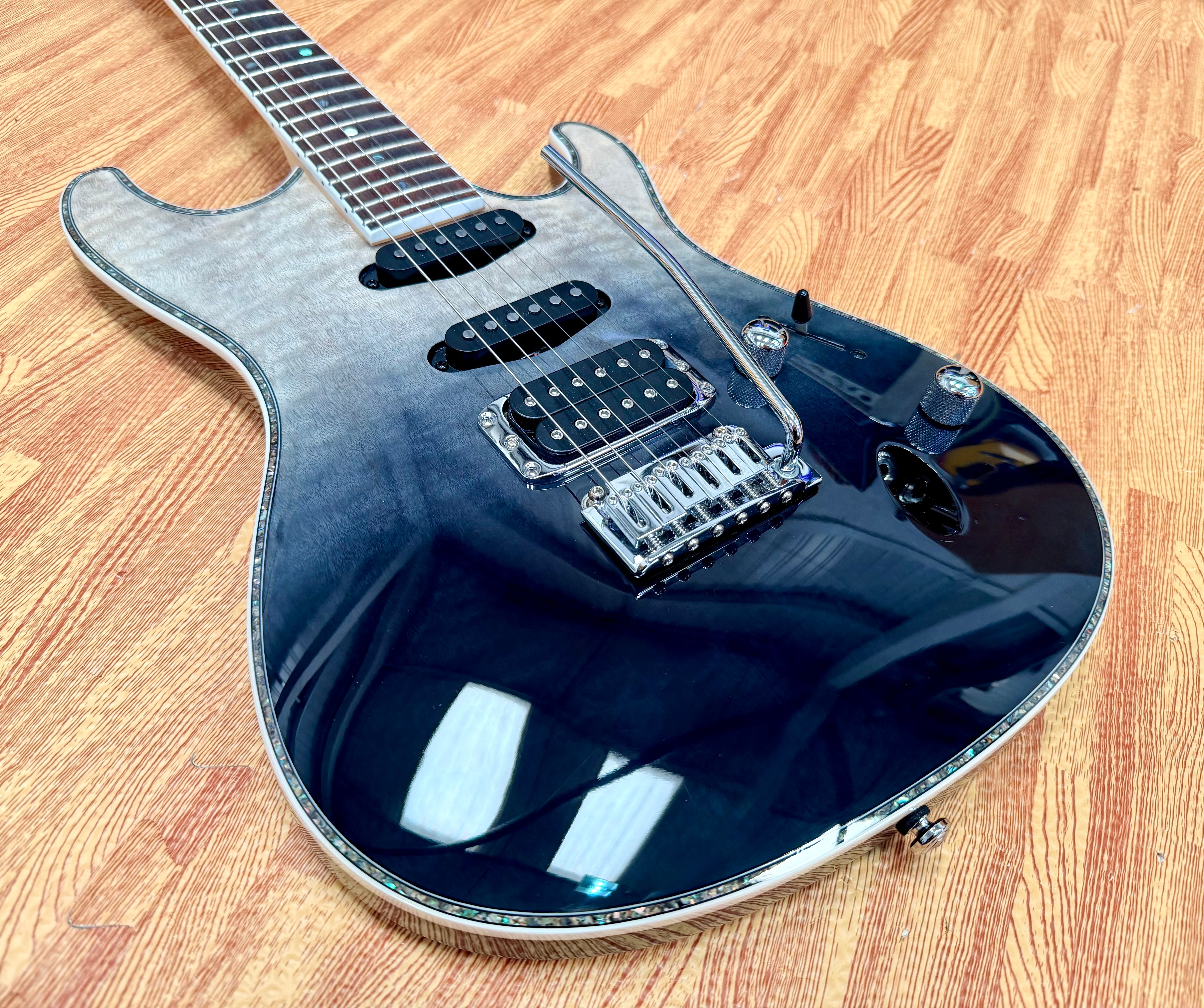 🔥2024🔥 Ibanez SA360NQM Black Mirage Gradation HSS Electric Guitar~ MINT!