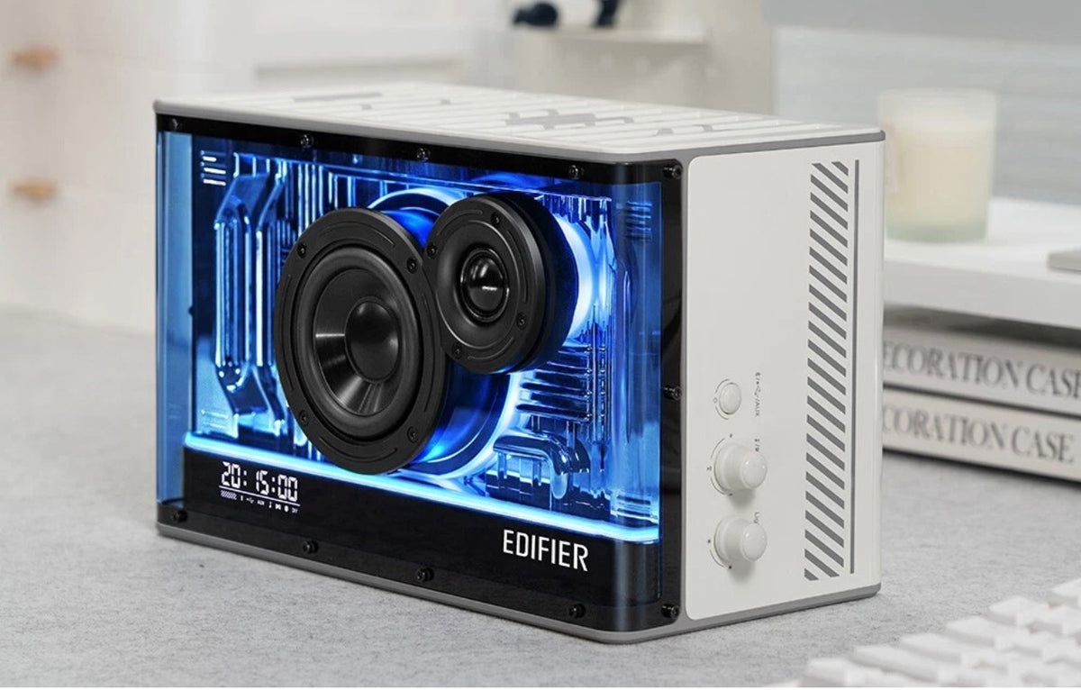 Edifier QD35 Tabletop Bluetooth Speaker With GaN Wireless Charger - White