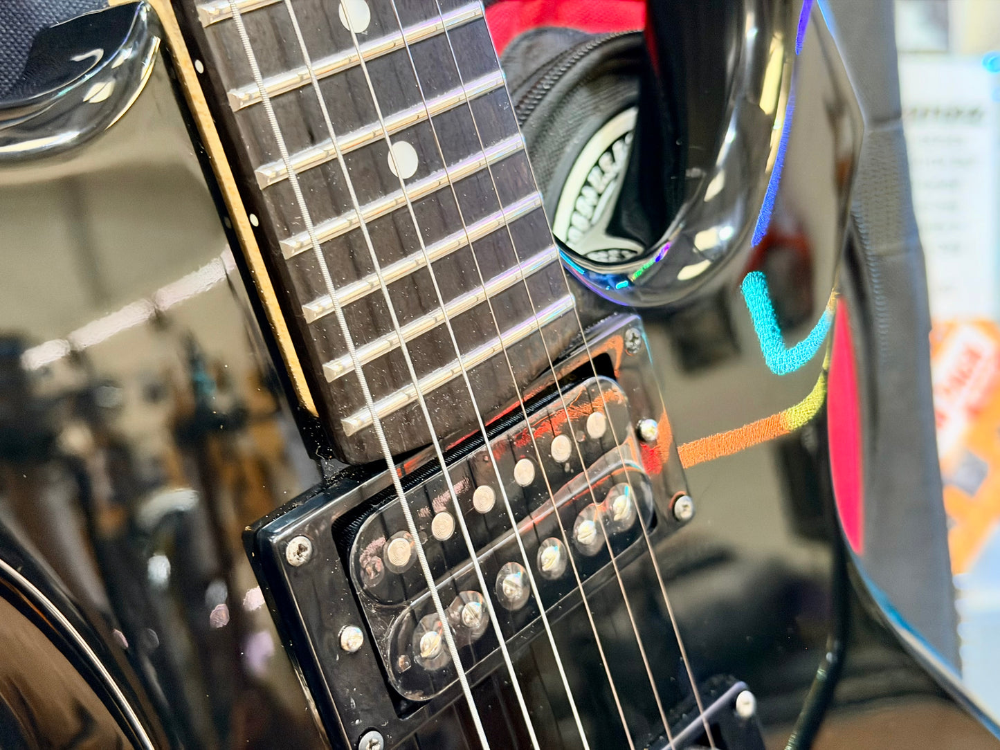 🔥868/2000🔥 BC Rich Warlock~ Stranger Things NJ Model~ Eddies ‘Hellfire’ + Bag!