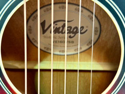 🌟NEW 2025🌟 Vintage Historic Series Electro Acoustic Orchestral Guitar~ VE160VSB
