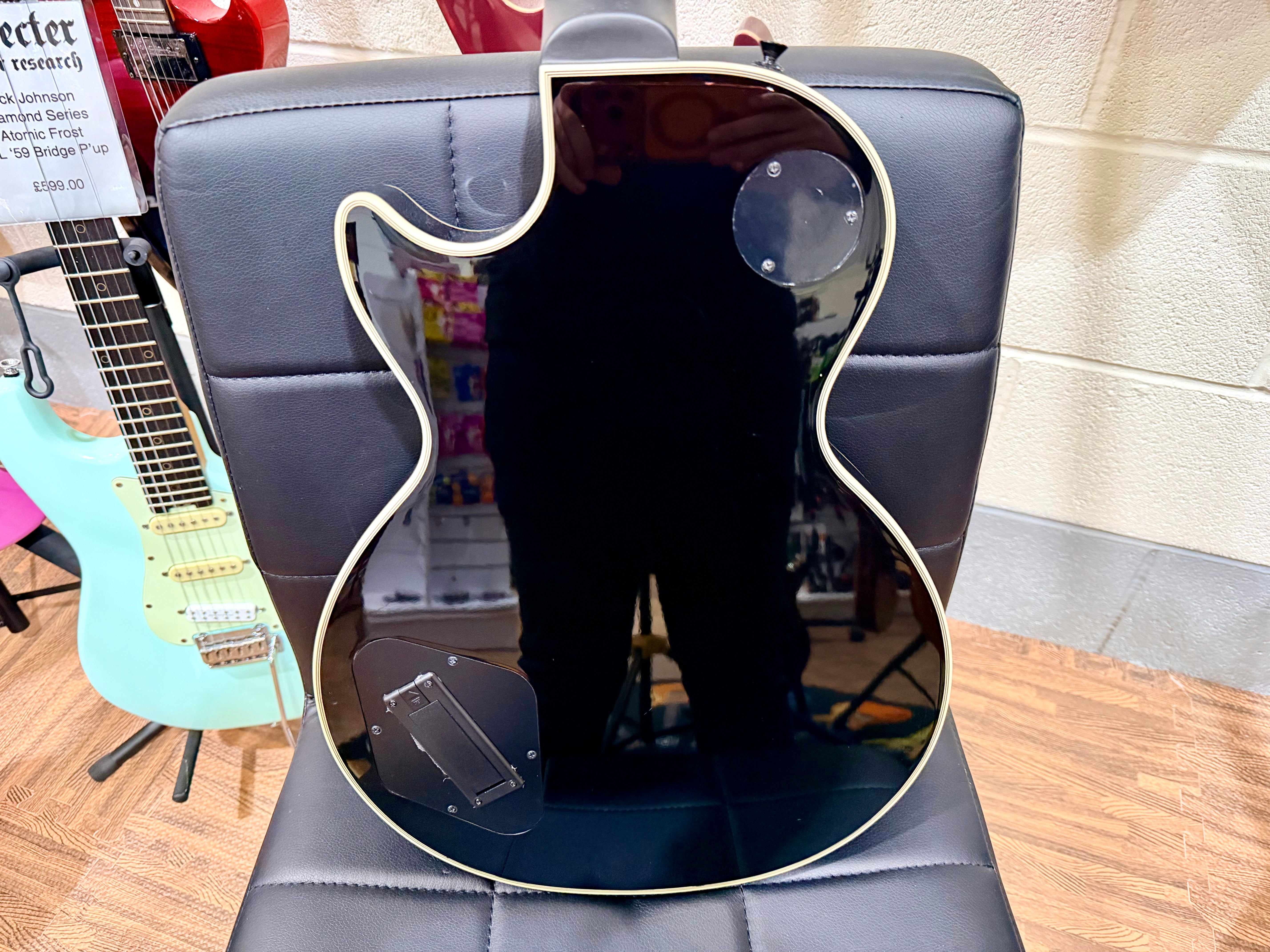 🔥2018🔥 Epiphone Les Paul Prophecy Custom Plus EX~ Midnight Ebony~ EMG P’Ups