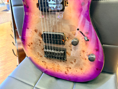 ⚡️NEW⚡️ Spira S-457 7 String Trans Purple~ Poplar Burl Top Electric Guitar~ 2026