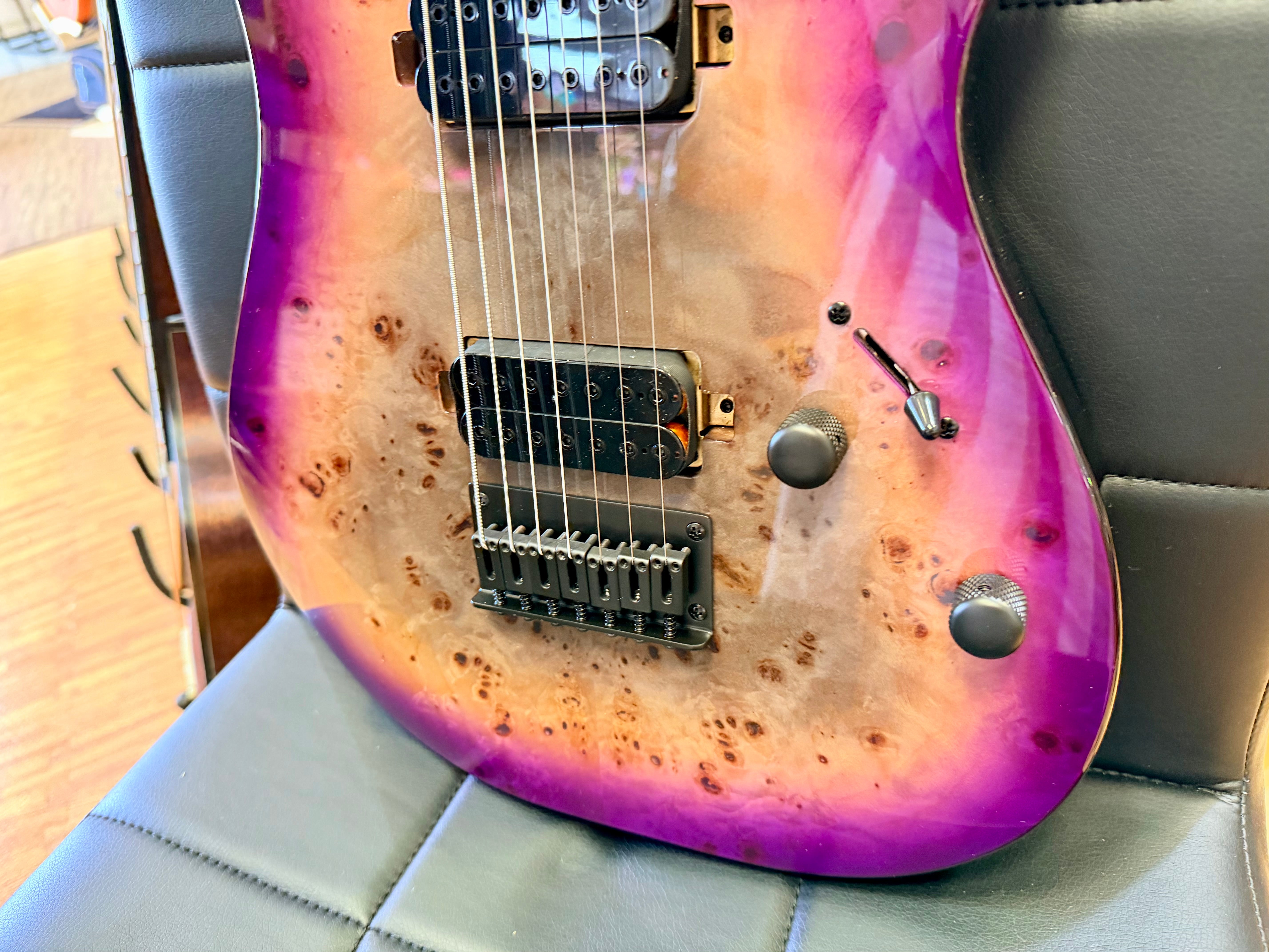 ⚡️NEW⚡️ Spira S-457 7 String Trans Purple~ Poplar Burl Top Electric Guitar~ 2026