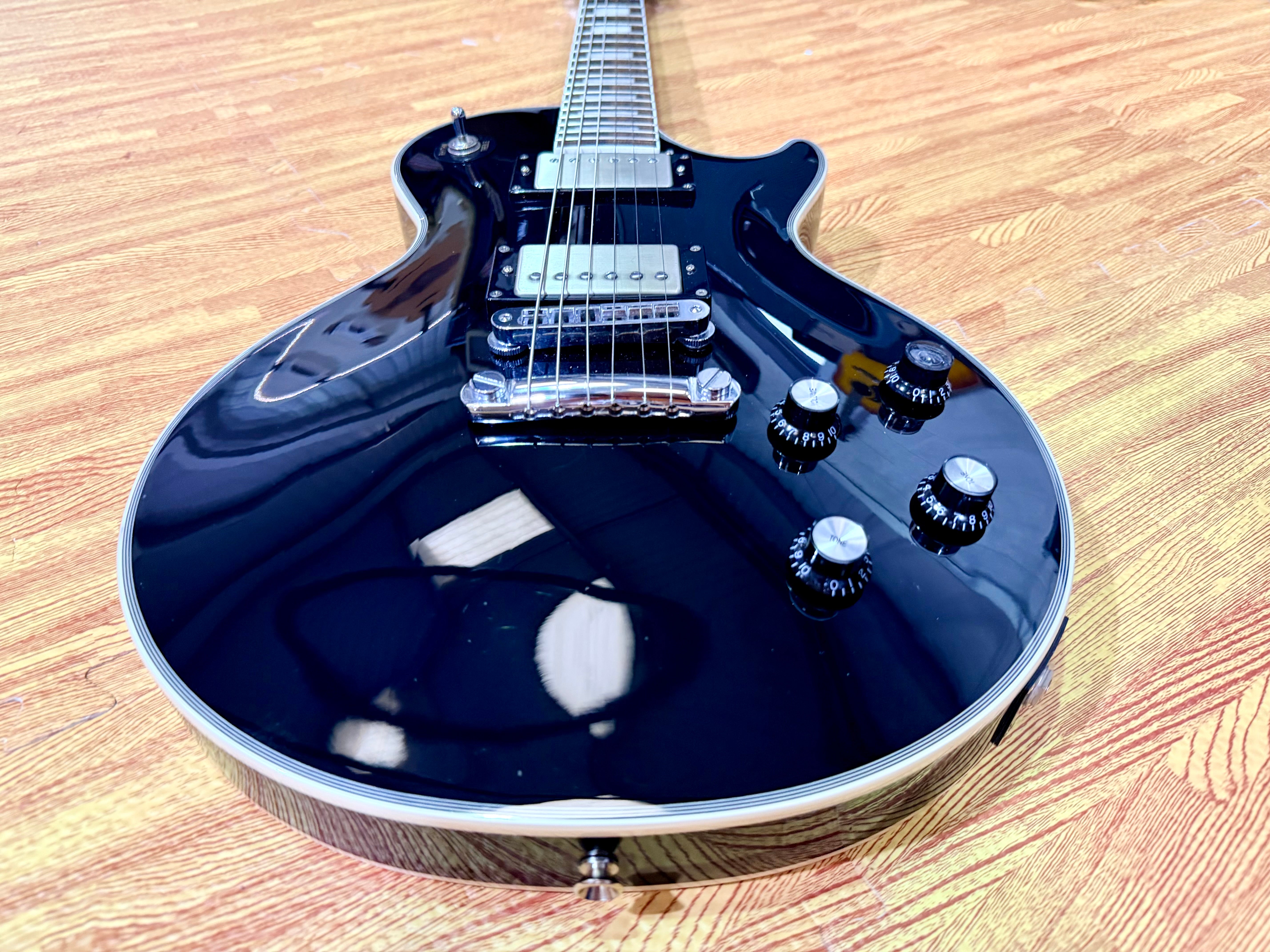 🔥2021🔥 Burny RLC-50JS Black John Sykes Les Paul Custom~ IronGear Pickups!