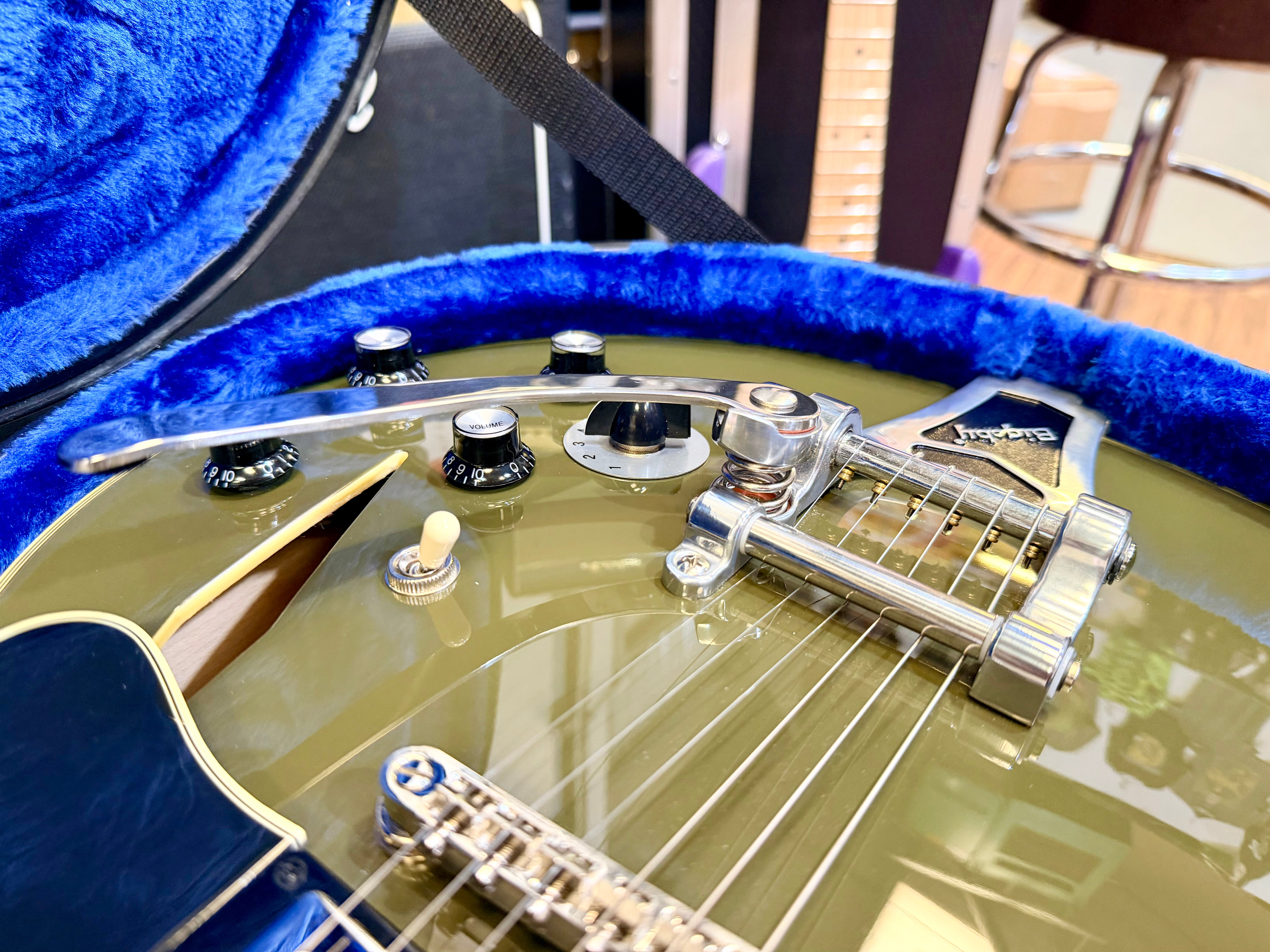 ⚡️2023⚡️ Epiphone Shinichi Ubukata ES-355 Olive Drab~ Inspired By Gibson Custom!