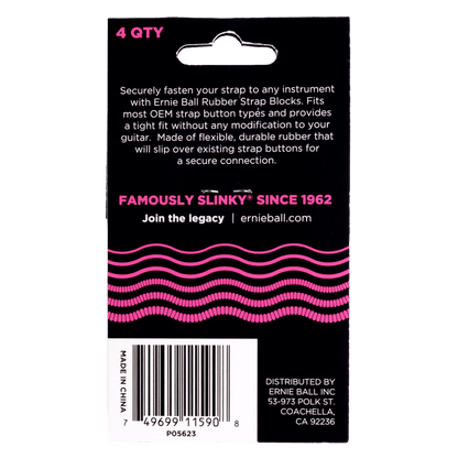 Ernie Ball Strap Blocks- Pink