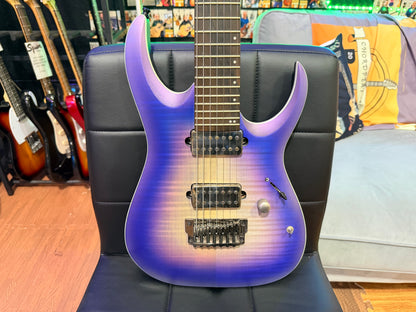 🔥2019🔥 Ibanez RGA71AL Axion Label 7 String~ Indigo Aurora Burst~ Bare Knuckle!