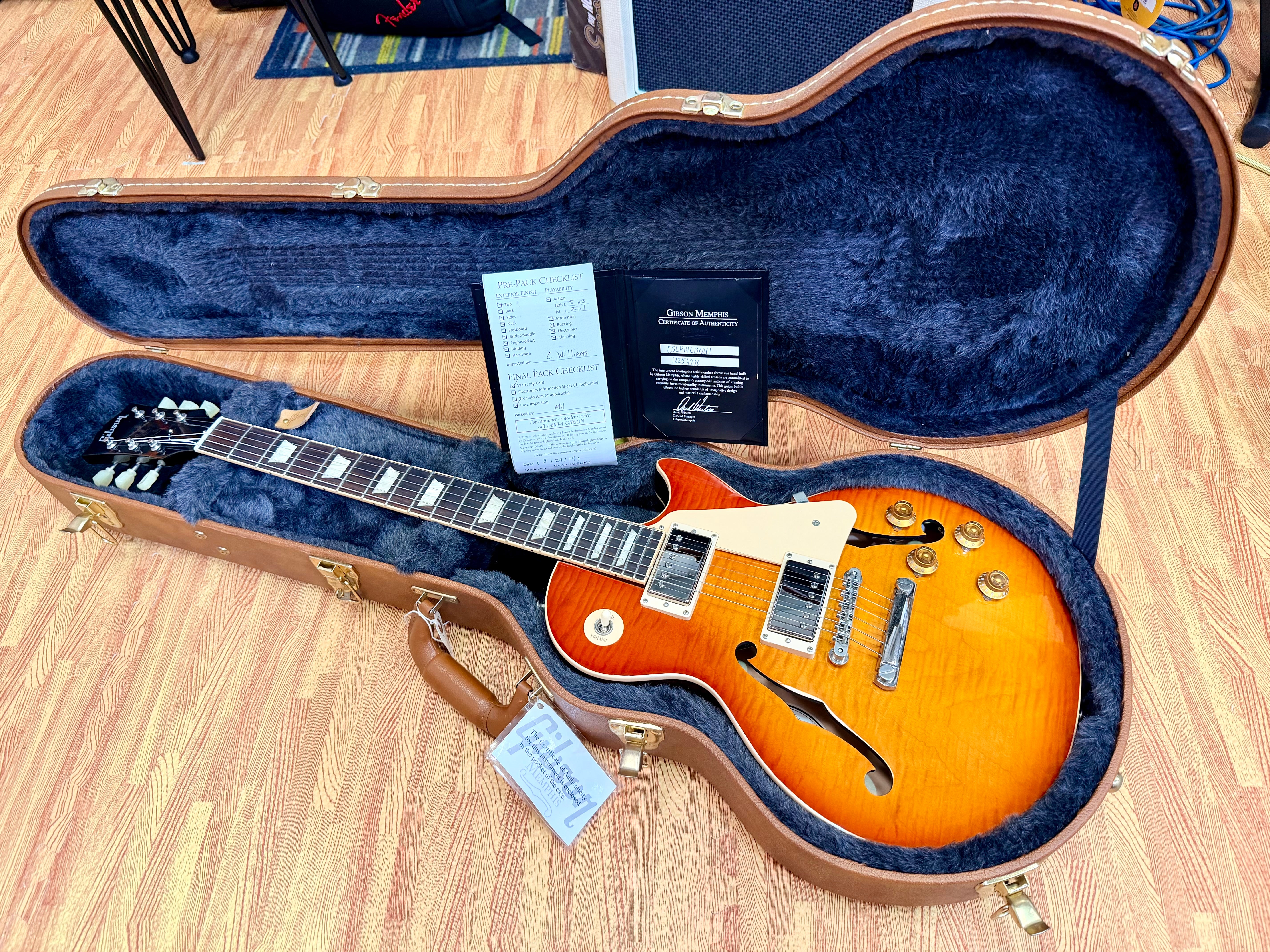 🔥RARE🔥 Gibson Memphis ES-Les Paul 2014~ Honey Burst Semi-Hollow~ USA + Case/COA