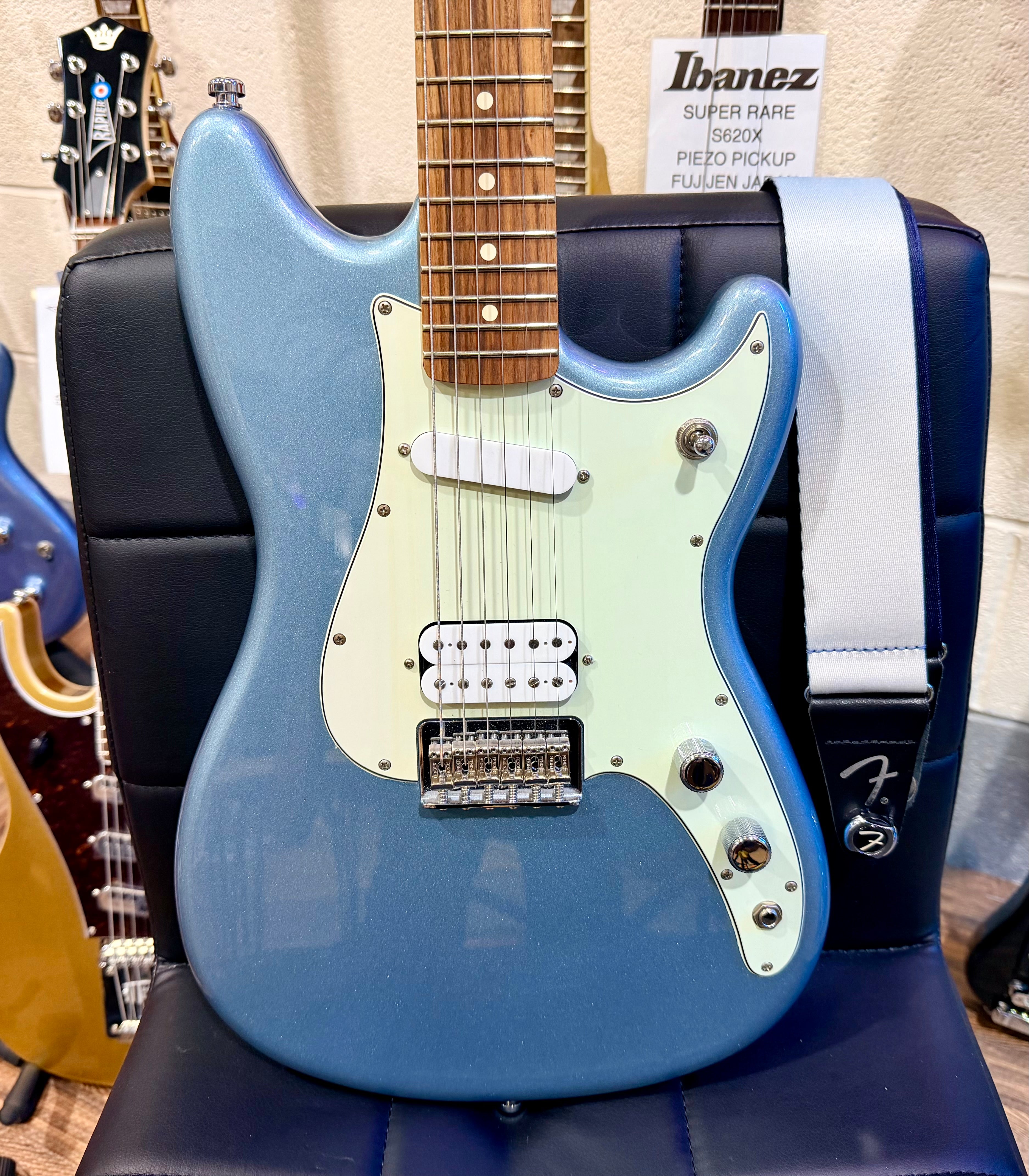 🌟2022 MINT🌟 Fender Player Duo Sonic HS~ Ice Blue Metallic~ Pau Ferro~ Mexican!