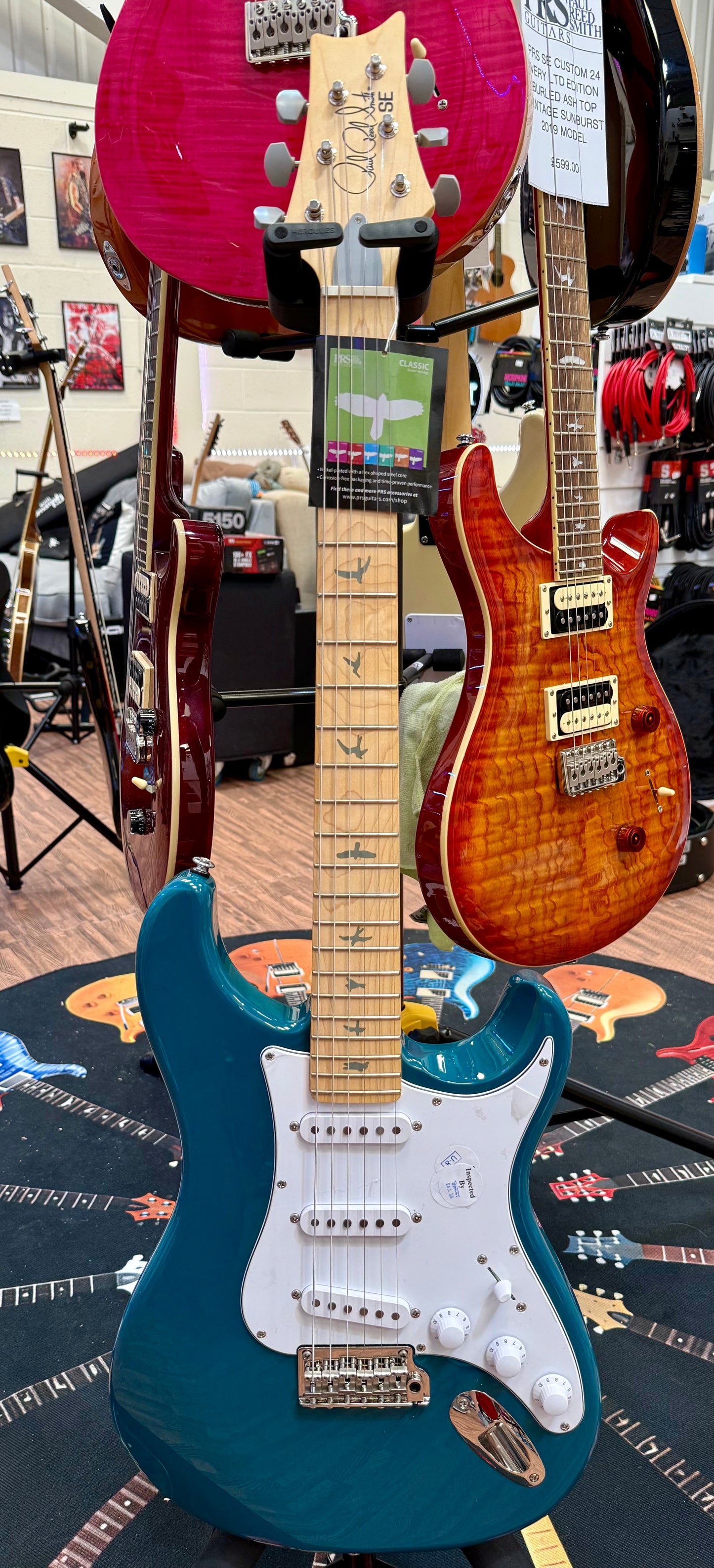🦅 BRAND NEW 🦅 PRS Silver Sky SE Guitar~ John Mayer~ Nylon Blue + Gig Bag!
