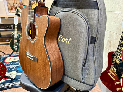 🌟2025 NEW MODEL🌟 Cort Pure OCMF All-Solid Mahogany Electro-Acoustic~ Gig Bag!