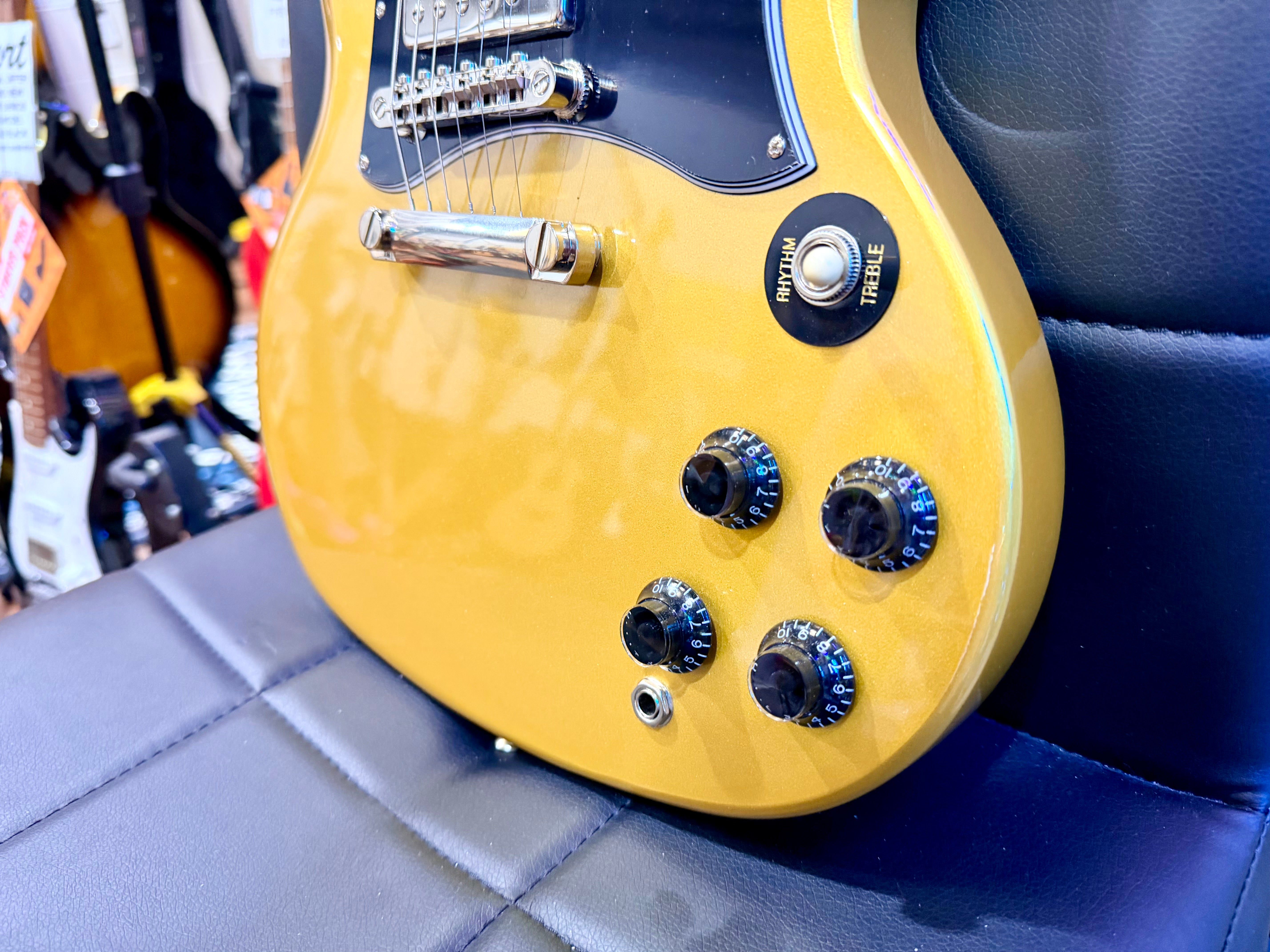🌟2023 MINT🌟 Epiphone SG Traditional Pro~ UK Exclusive Metallic Gold~ Coil Tap!