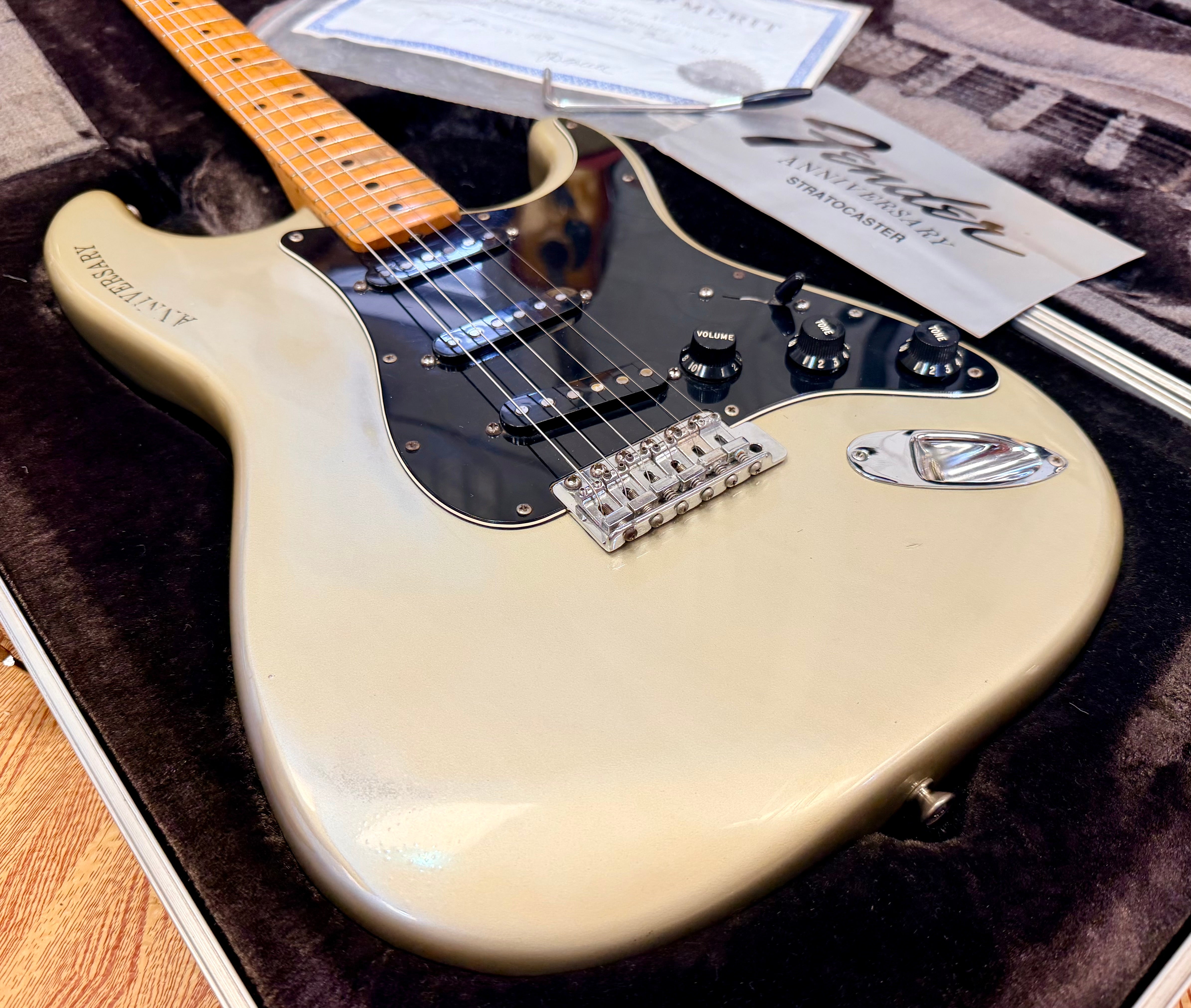 ✨1979✨ Fender 25th Anniversary American Stratocaster~ Porsche Silver + Case/COA