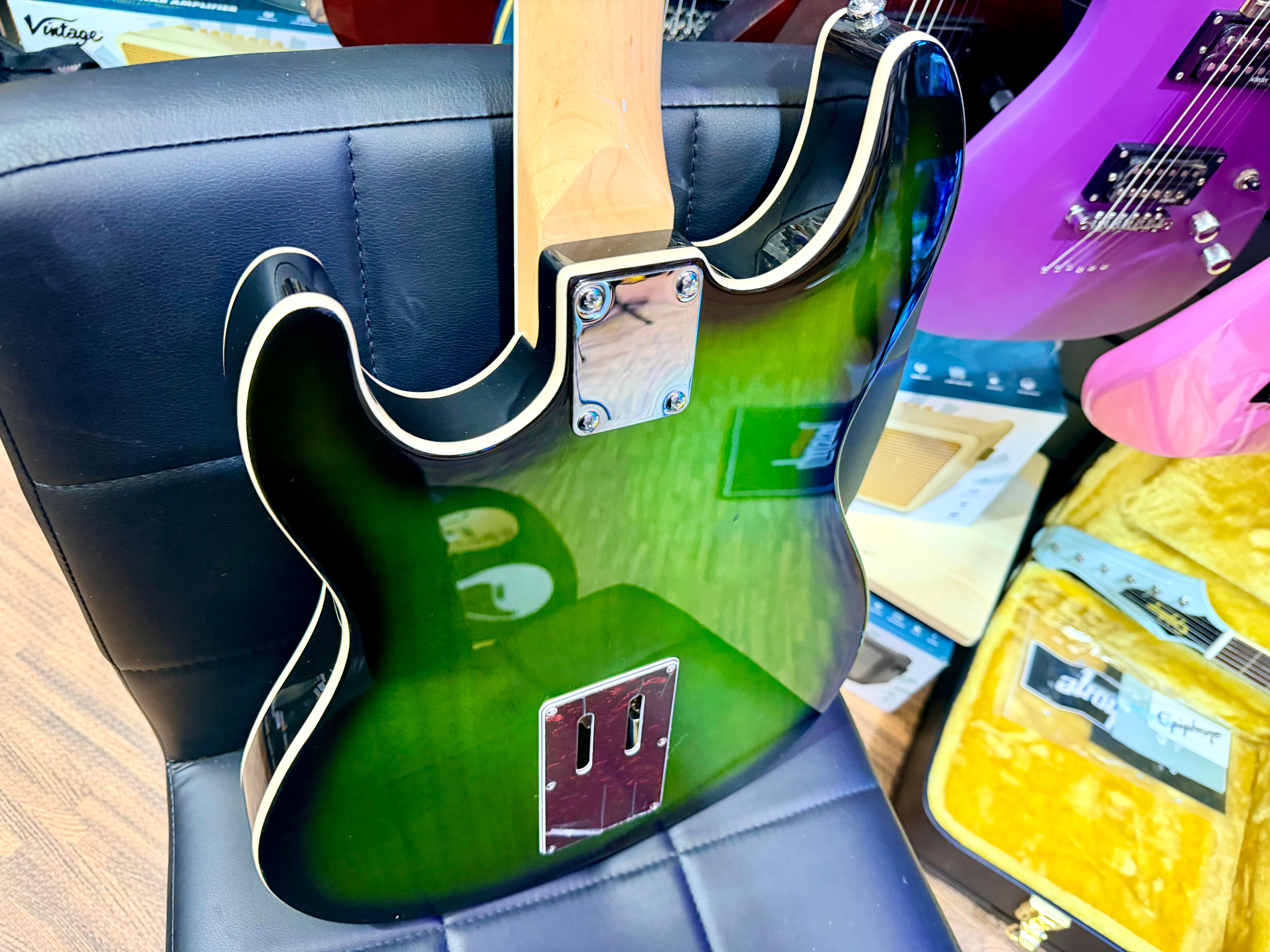 🔥NEW🔥 Rapier Saffire Ultra Electric Guitar~ Greenburst~ Astro-Split Pickups!