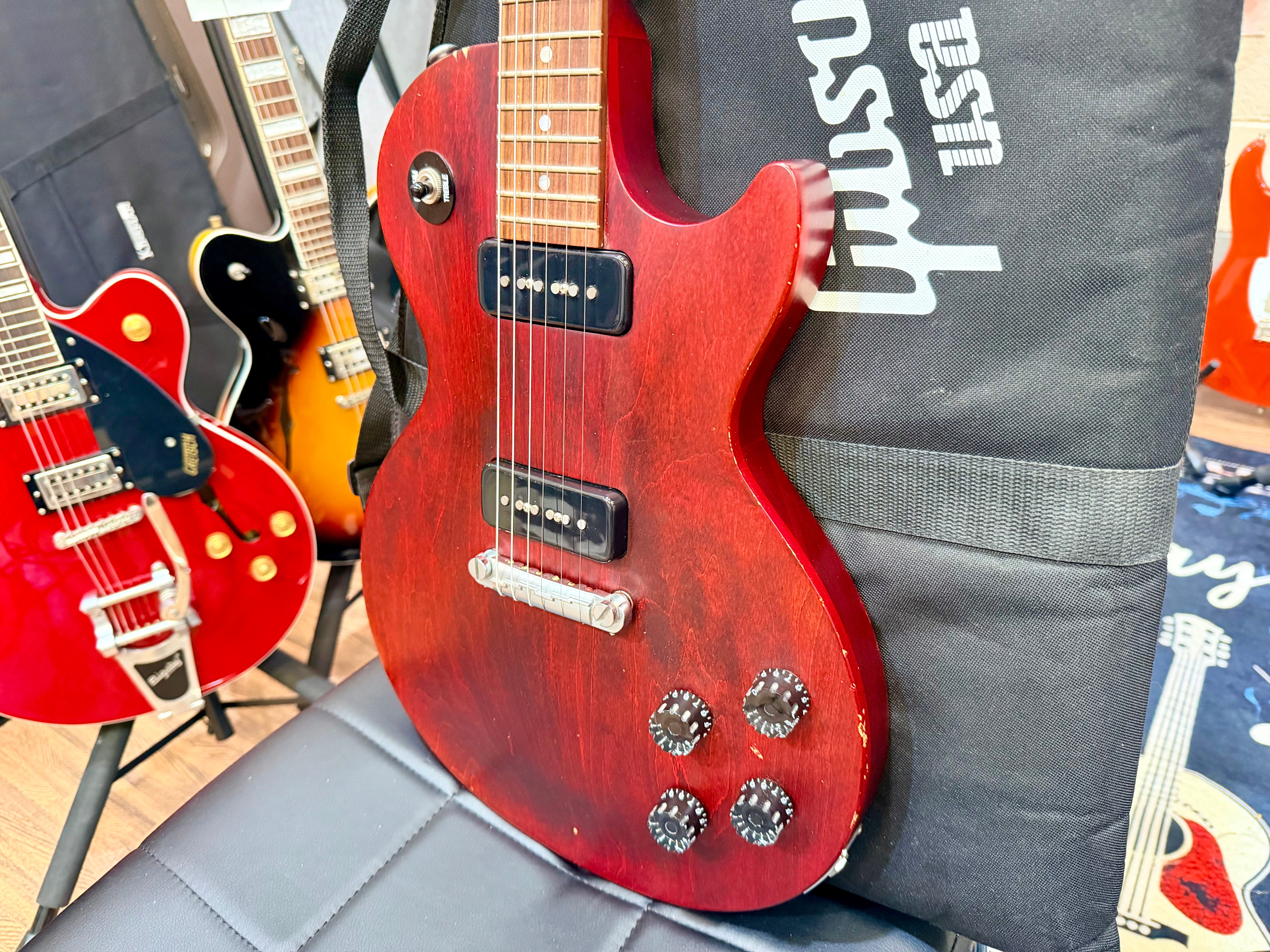 🔥2014🔥 Gibson Les Paul Melody Maker 120th Anniversary~ Worn Cherry~ P90s + Bag