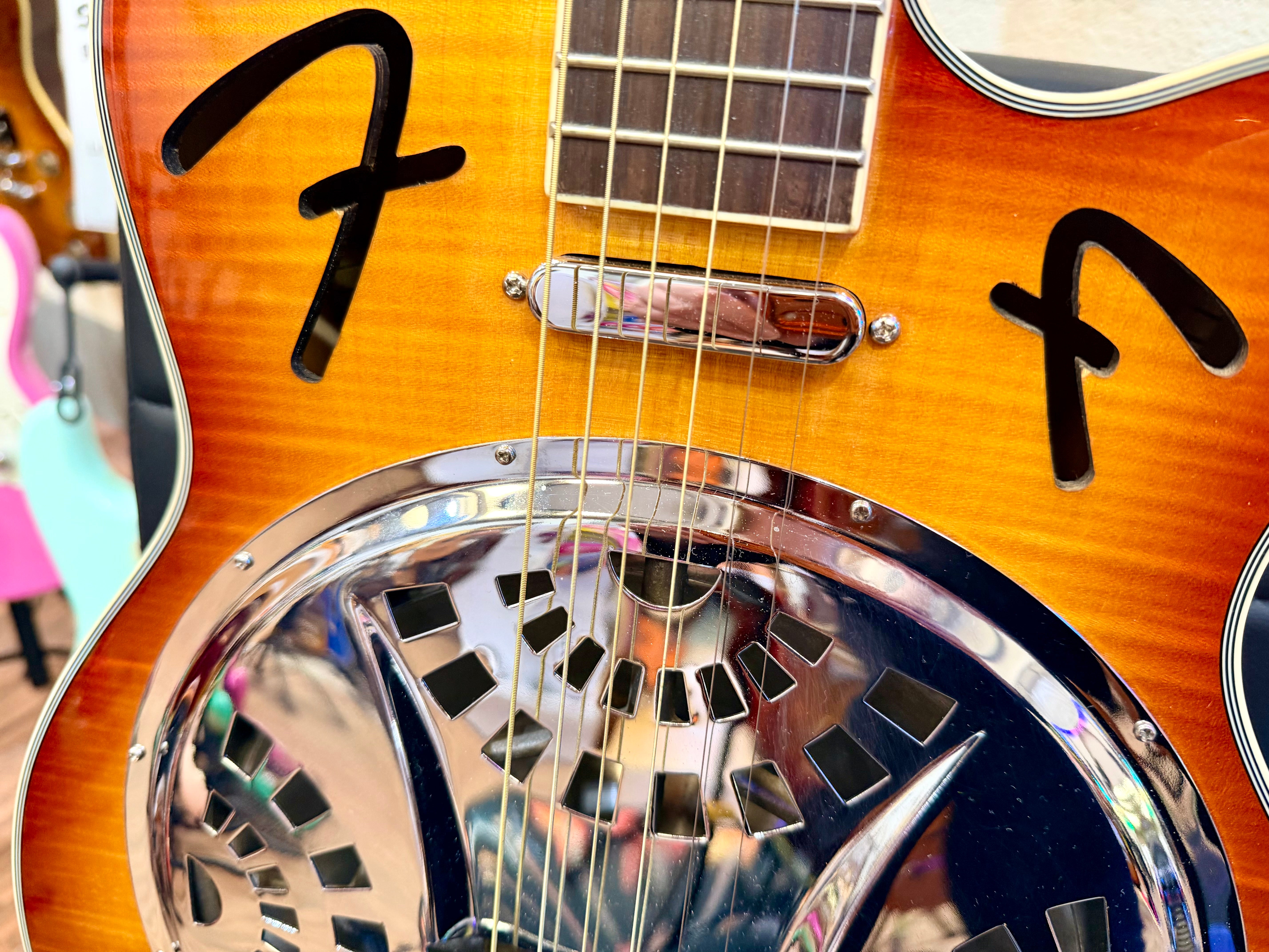 ☀️2010☀️ Fender FR-50CE Cutaway Electro Acoustic Resonator Guitar~ Sunburst!
