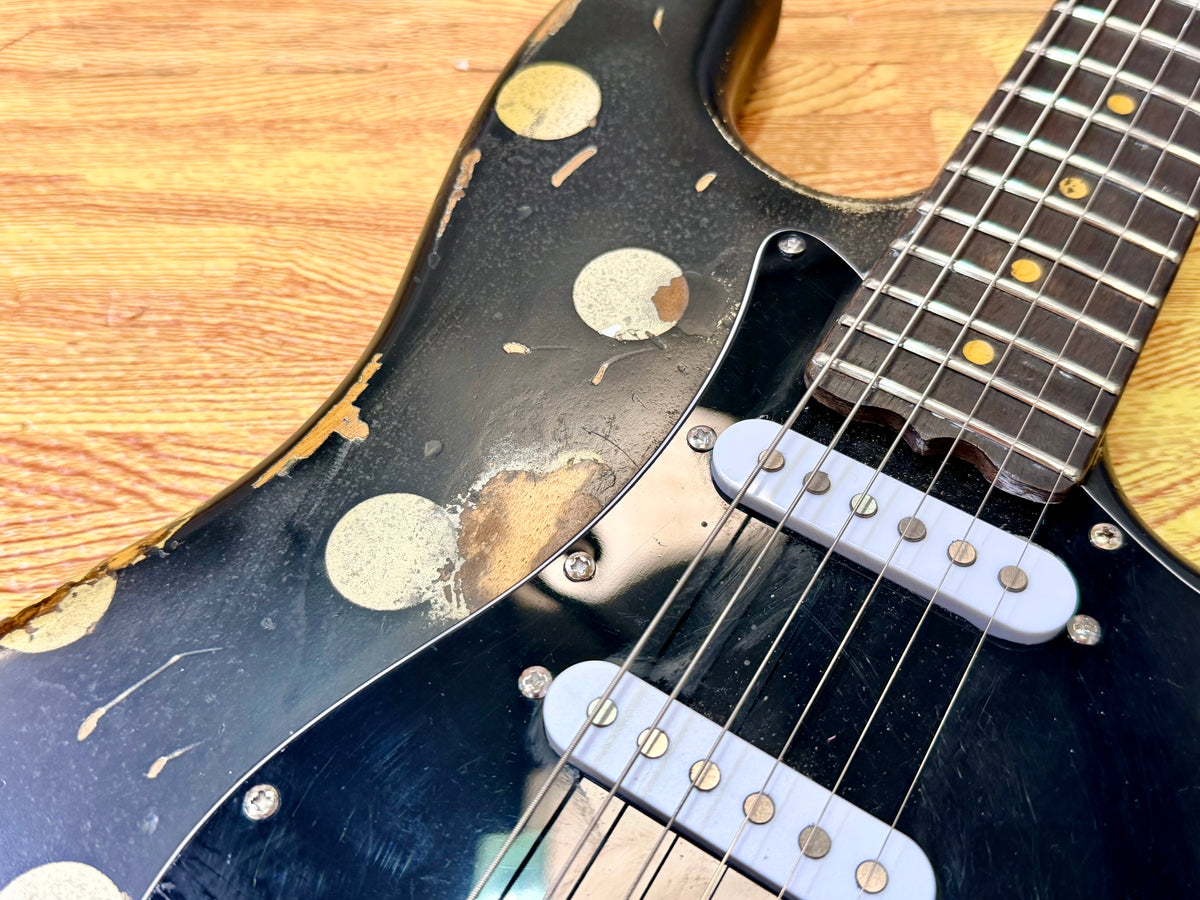 🔥Handmade In UK🔥 Stolen Valour Heavy Relic ST Polka Dot Guitar~ Buddy Guy Style!