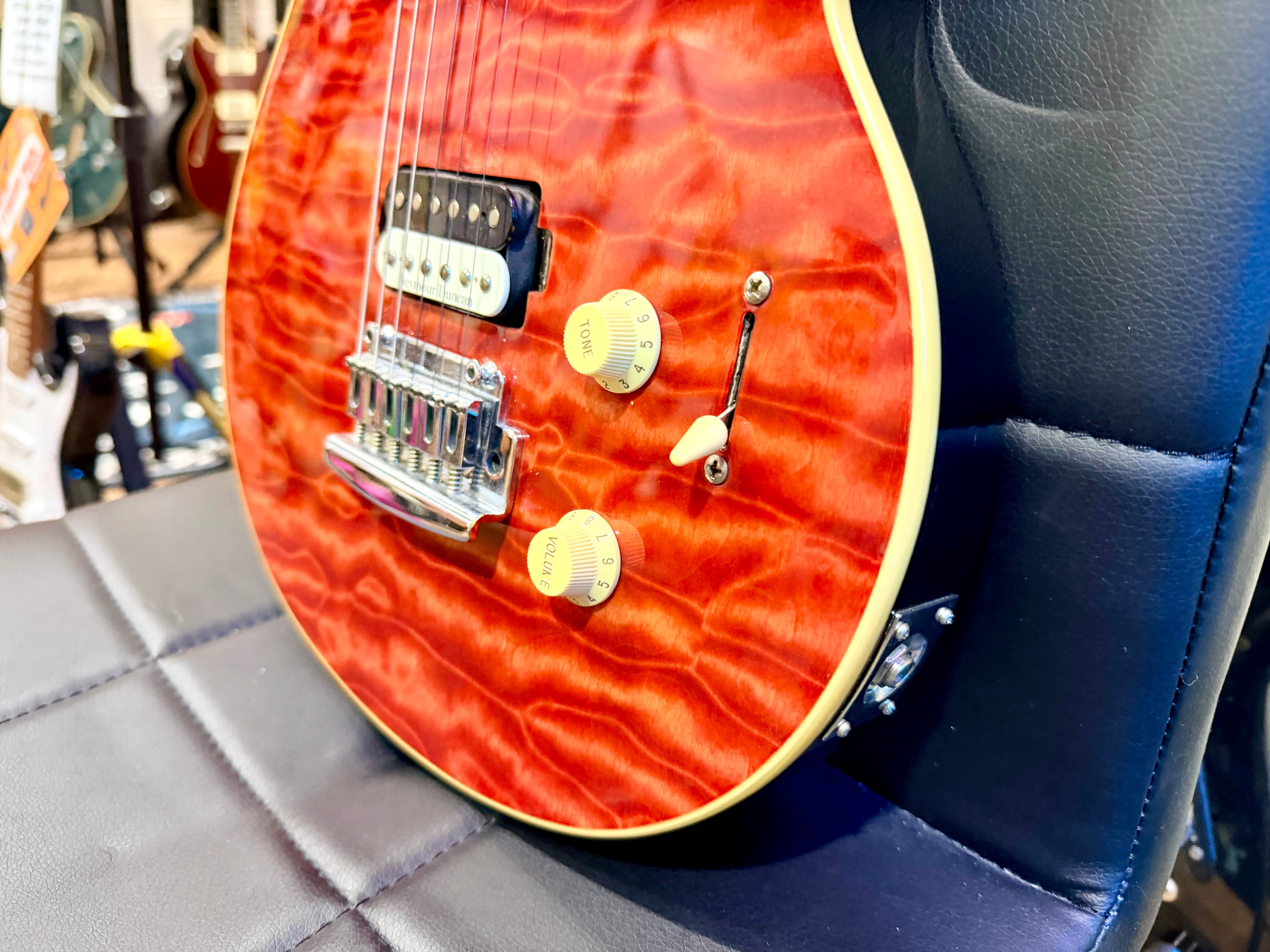 🔥QUILTED FLAME🔥 Sterling By Music Man Sub Axis AX3~ Seymour Duncan Pickup!