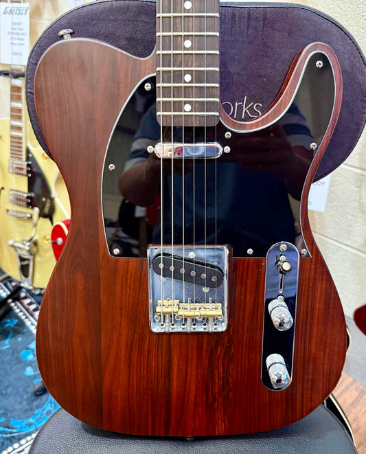 🪵 Custom Rosewood Telecaster~ George Harrison style~ REAL Rosewood~ 10lb:5 🪵