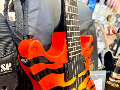 🐯 Edwards ESP E-SR-Kellogg Orange Tiger~ Sukeroku Ken Yokoyama~Made In Japan 🐯