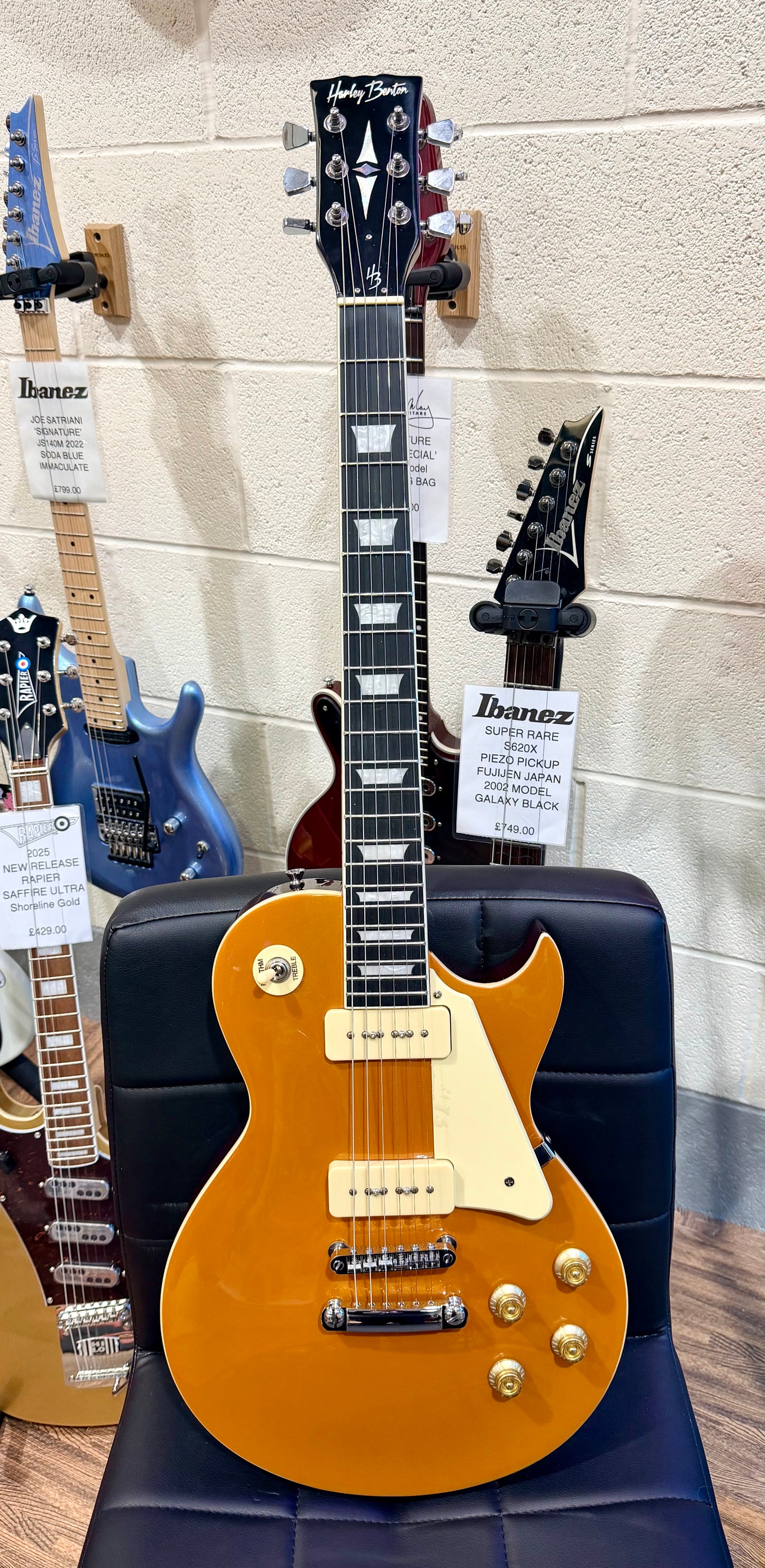 🌟MINT🌟 Harley Benton SC-450 P90 GT Classic Series~ ‘Les Paul Gold Top’ Guitar!