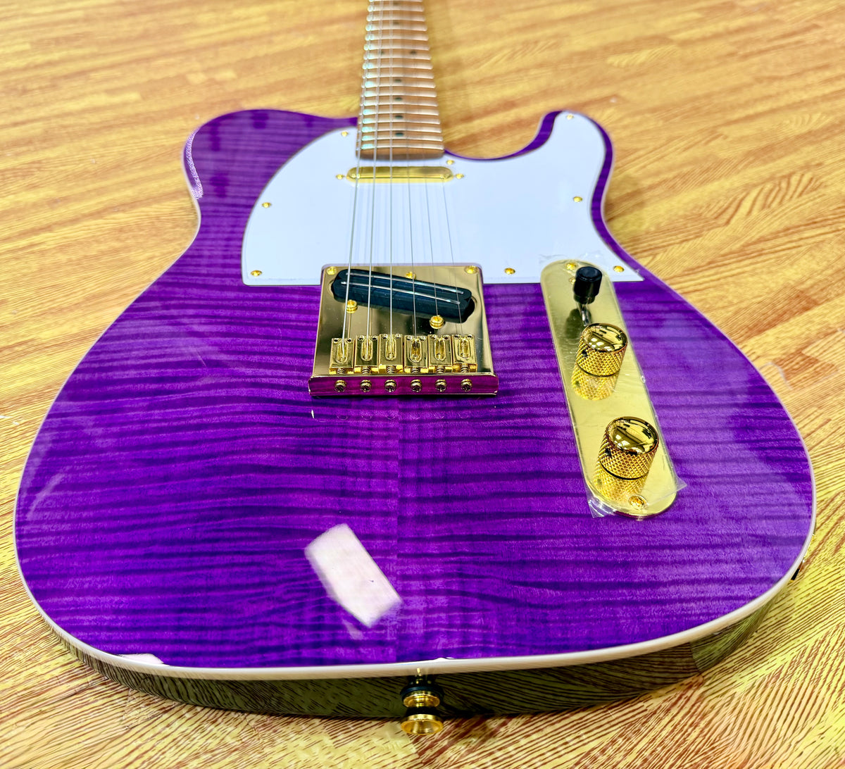 ⚡️2026⚡️ JET Guitars JT-600 Roasted Maple~ Flamed Maple Purple & Gold~NEW LAUNCH