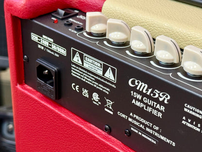 🎸NEW FOR 2025🎸 Cort CM15-R Red Combo Practice Amplifier~ Guitar Amp 15w