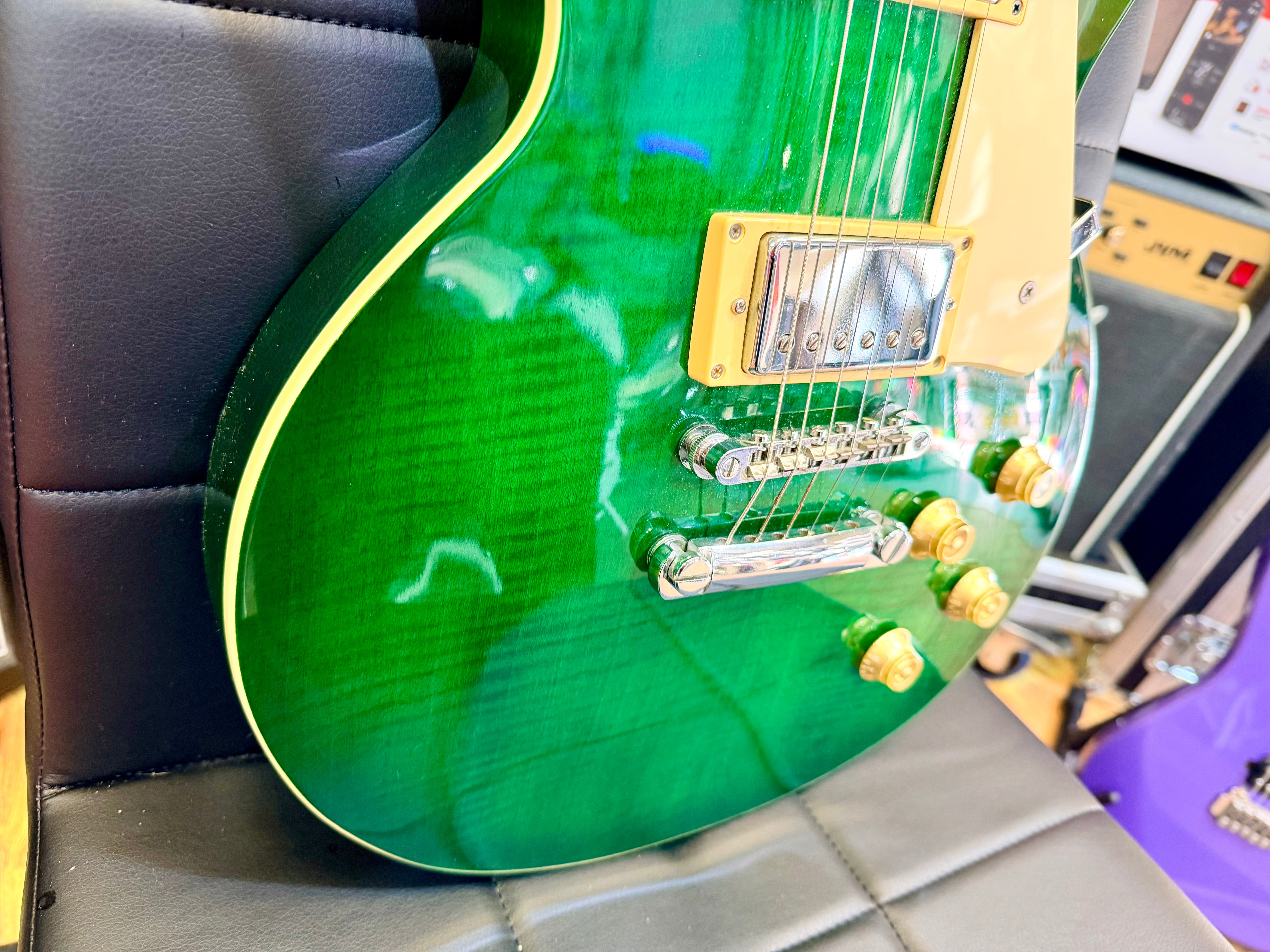 🔥1998🔥 Korean Epiphone Les Paul Standard~ Limited Edition Translucent Green!