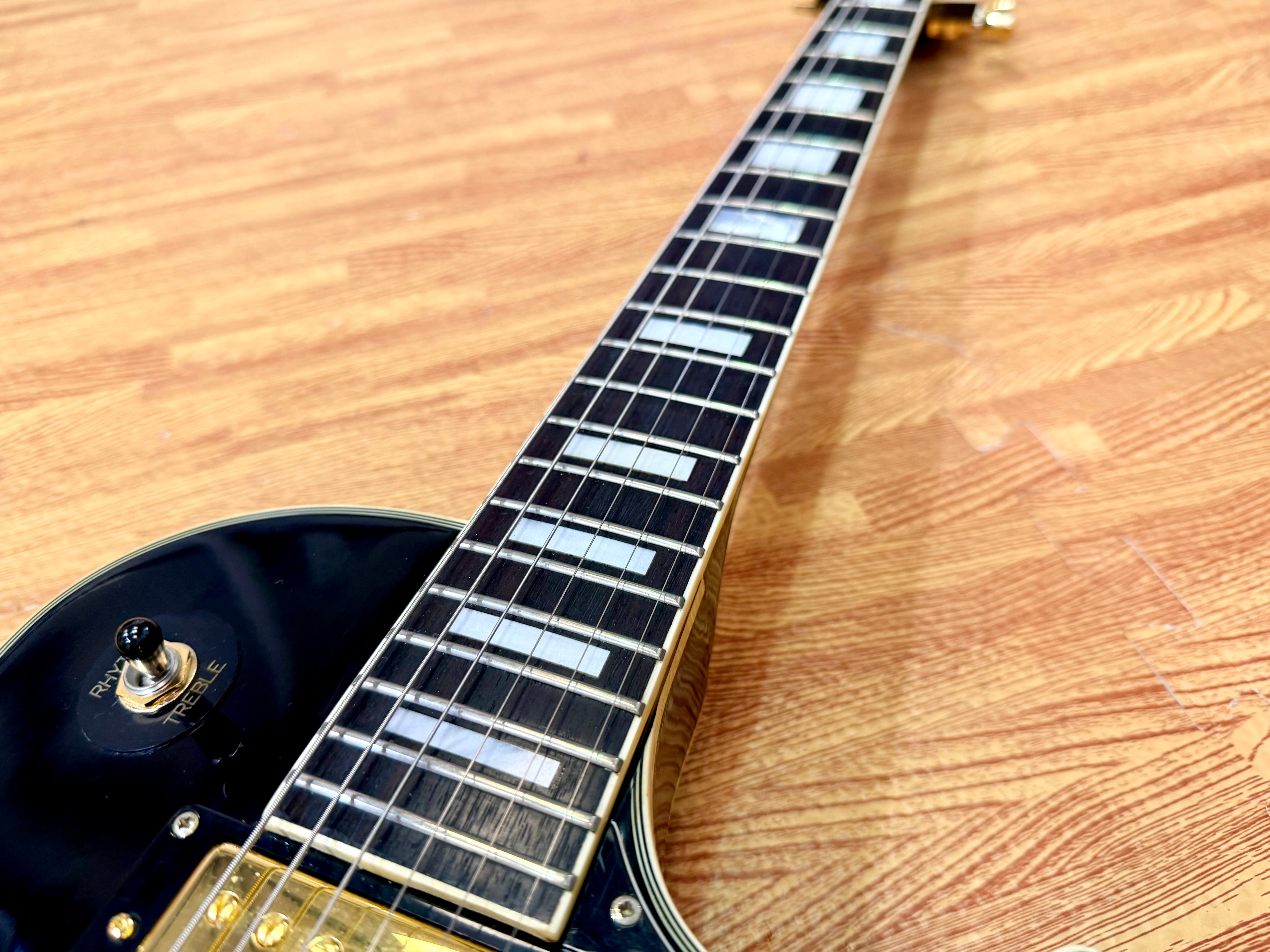 🔥RARE 1989🔥 Epiphone Les Paul Custom MIK First Year~ Open Book~ Korea~ Black!