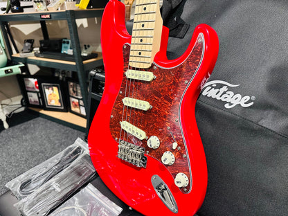 🌟NEW🌟 Vintage V60 Maple Coaster~ Electric Guitar Starter Pack Red~ Strat Style!