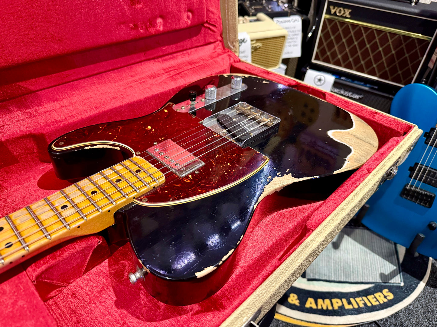 🌟 2021 Fender USA Custom Shop 🌟52' Telecaster Heavy Relic~ Black~ Case & Candy