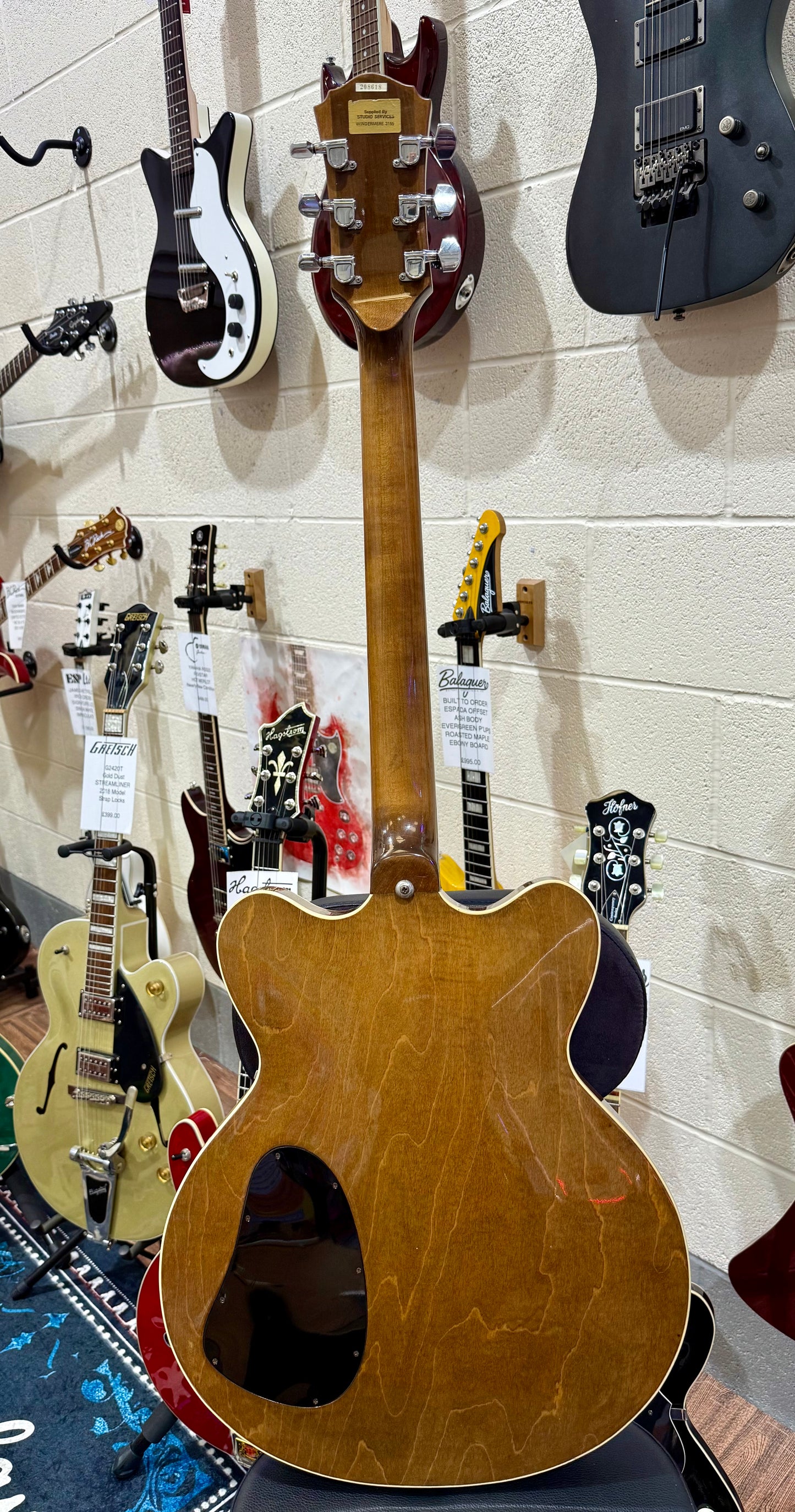 🌟 VINTAGE 1980🌟 Hofner T4ST Hollow-Body Electric Guitar~ West Germany~ Walnut!
