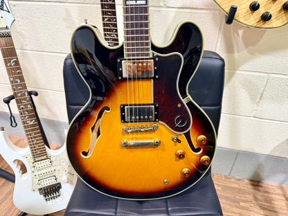 ☀️2013☀️ Epiphone Sheraton ii VS~ Vintage Sunburst~ Hollow-body~ Hard Case!