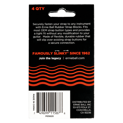 Ernie Ball Strap Blocks- Red