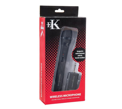 NEW Easy Karaoke Uni-Directional Dynamic Wireless Microphone Black EKS717B