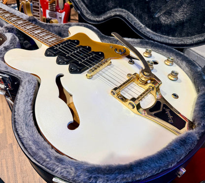 ✨LIMITED EDITION✨ Epiphone Riviera Royale Custom P93~ Pearl White + Hard Case!