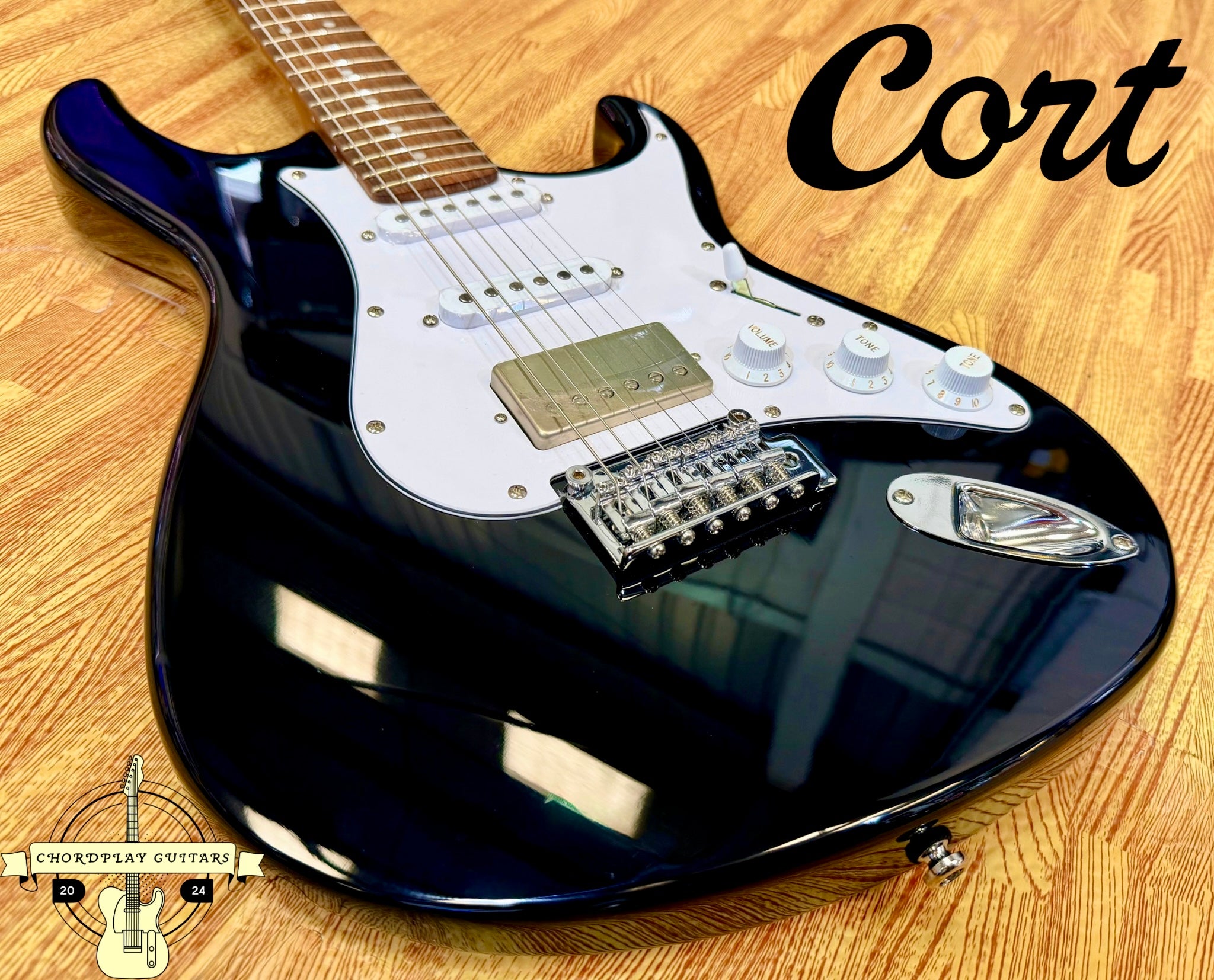 🌟 NEW Cort G260CS Black Electric Guitar~  Roasted Maple Neck HSS Pickups 🌟