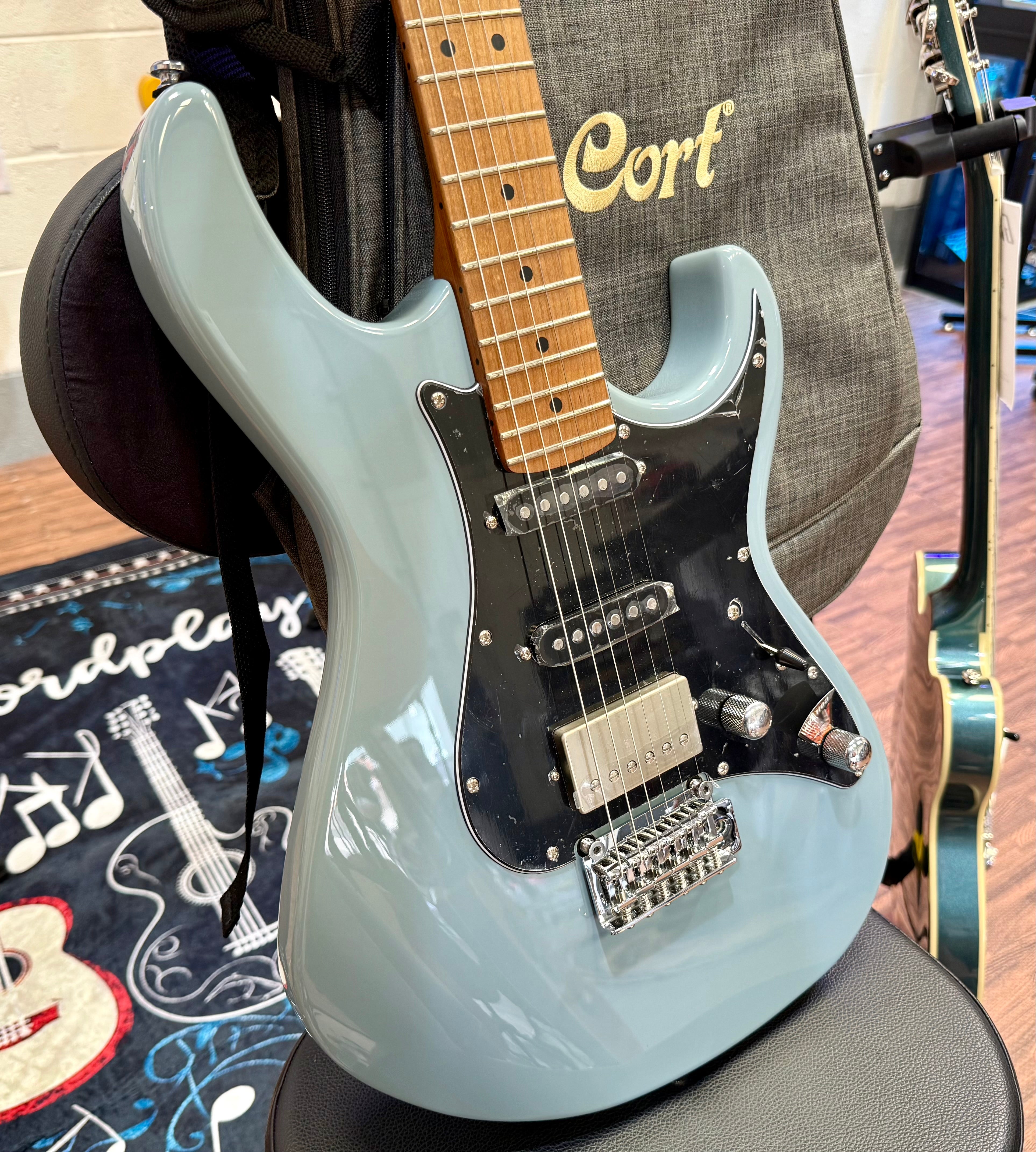 🌟 LAUNCH OFFER 🌟 Cort G250 SE Ocean Blue Grey~ Super Strat~ FREE GIG BAG~ NEW!