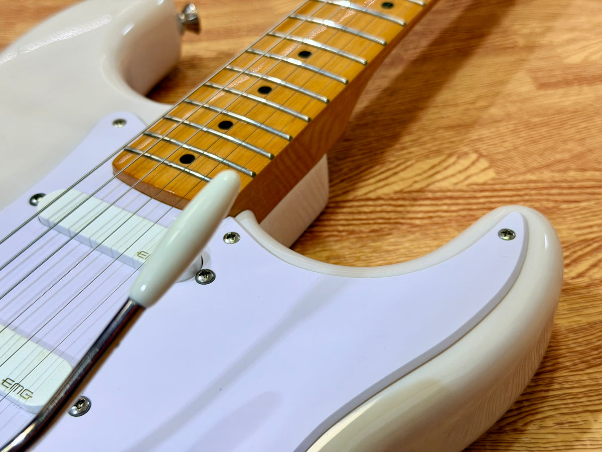 🔥EMG ACTIVE🔥 Squier Classic Vibe ‘50s Stratocaster In White Blonde~ EMG SA P’ups