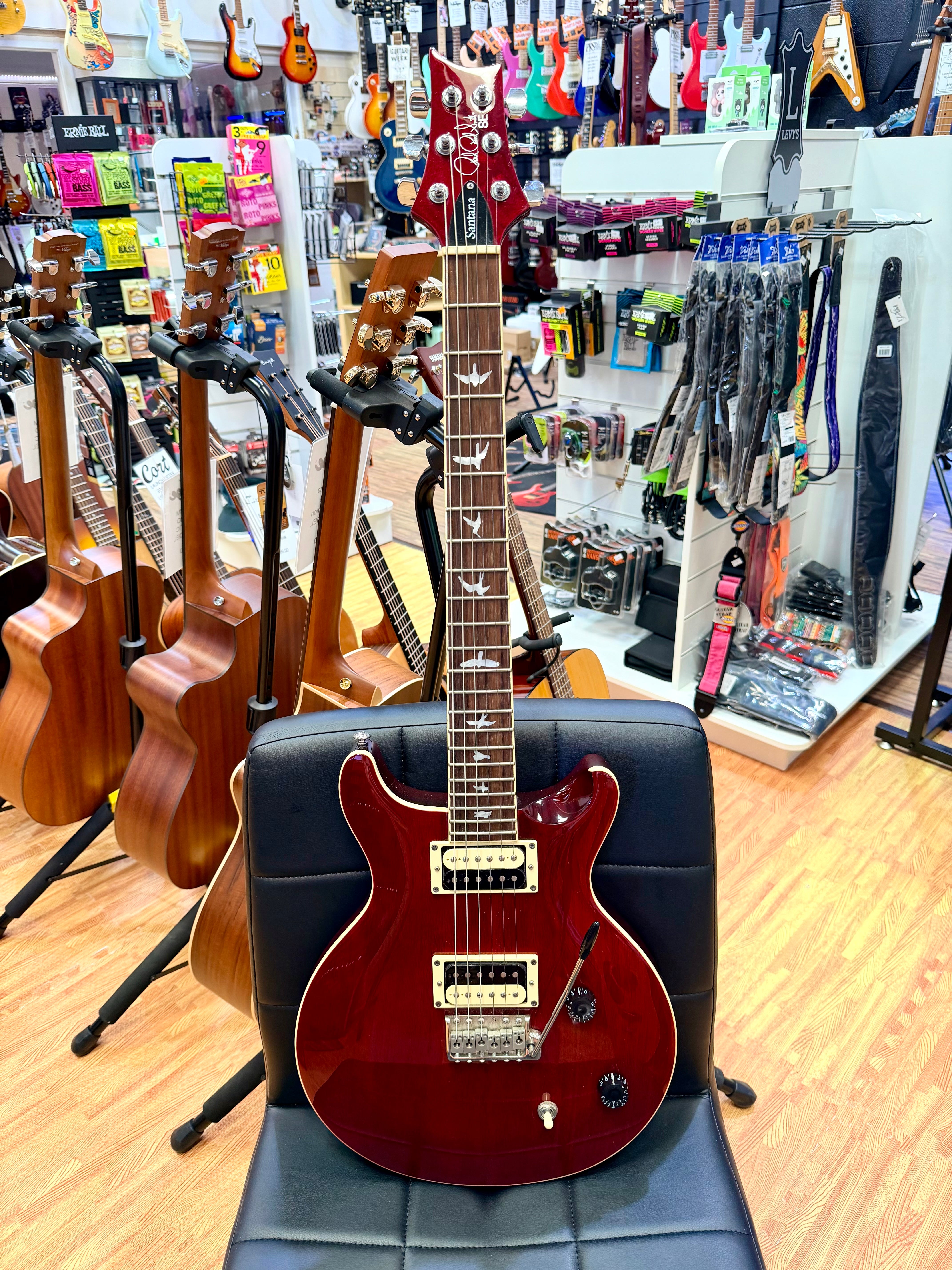 🔥2018🔥 PRS SE Santana Signature Vintage Cherry~ Electric Guitar!