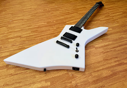 ⚡️NEW⚡️ Spira X-400 Satin White Offset Explorer Electric Guitar HH~ Roasted Neck