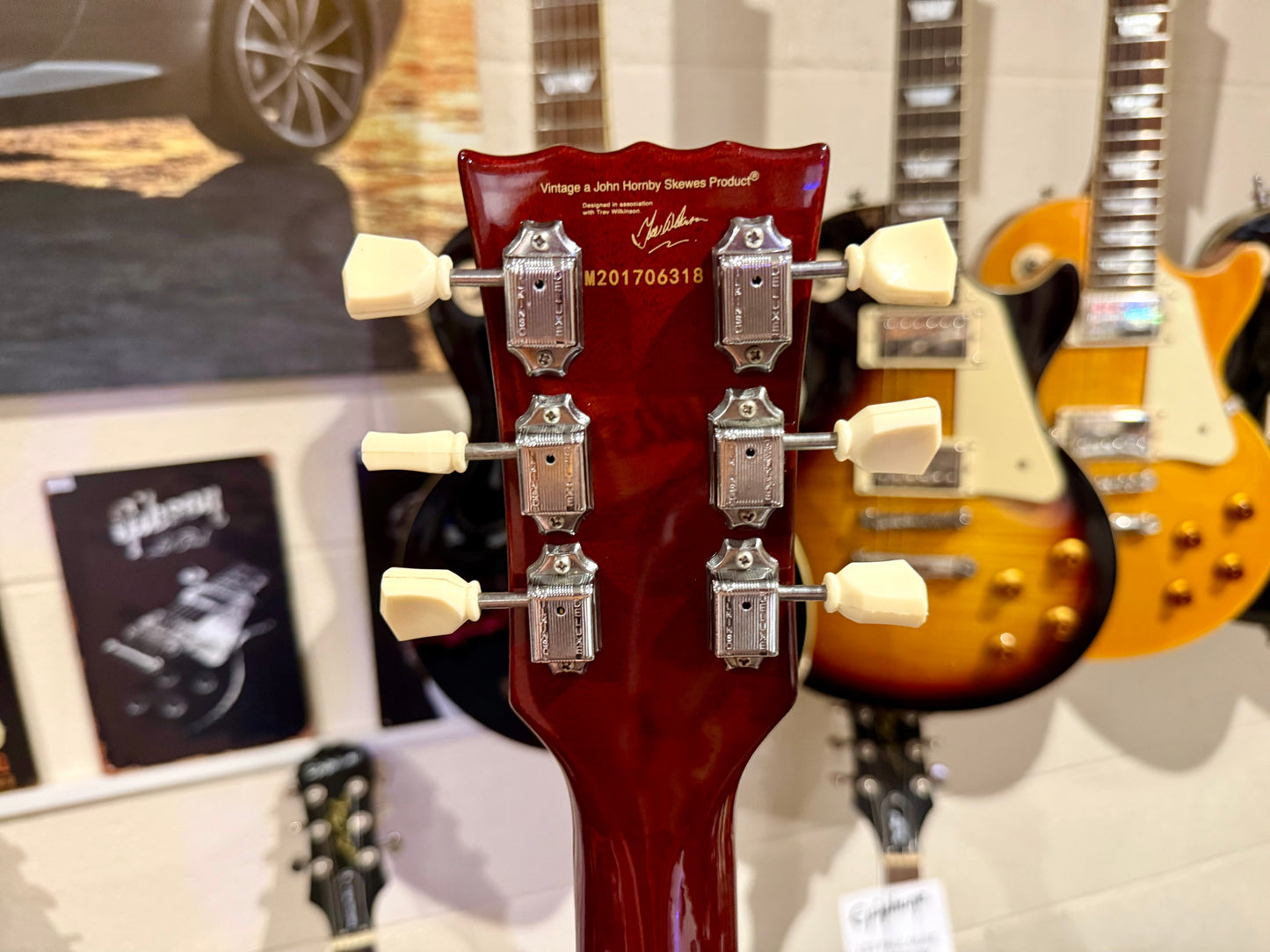 🌟MINT🌟 Vintage V100AFD Flamed Amber Paradise Electric Guitar~ Slash Les Paul!
