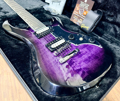 🔥NEW🔥 2025 Gibson Victory Figured Top~ Dark Purple Burst~ Hard Case & Docs!