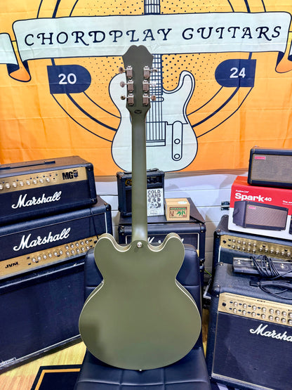 ✨2024✨ Epiphone Casino Worn Olive Drab Hollowbody Guitar + Hard Case~ MINT!