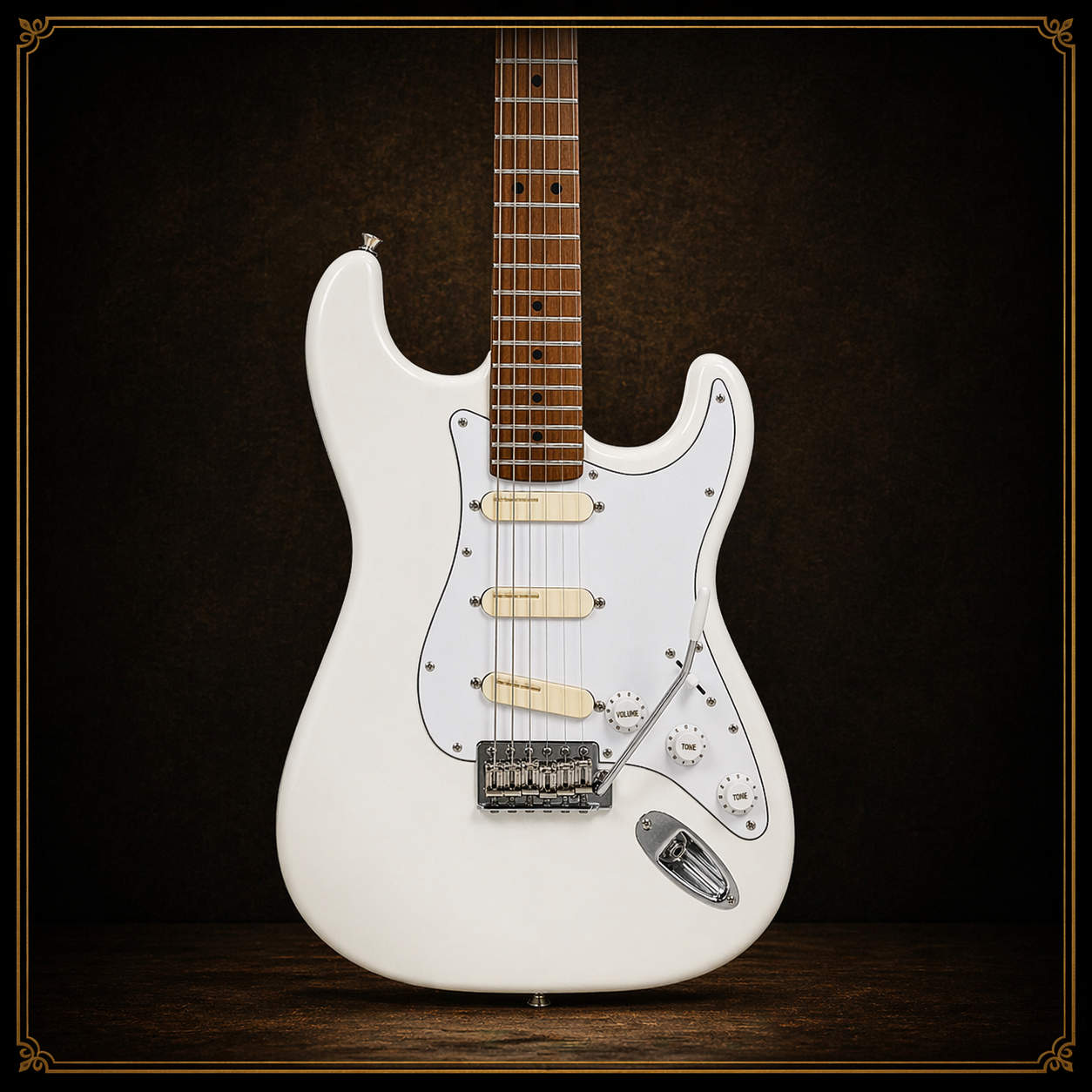 🔥LACE SENSOR🔥 Vintage V6 ProShop Unique Strat~ White~ Roasted Maple~ UK Made!