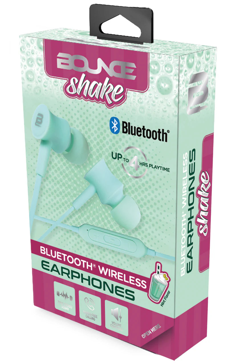 Bounce Shake Series Bluetooth Wireless Earphones - Mint Green