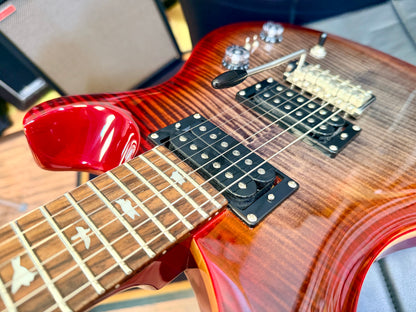🌟2024🌟 PRS SE Custom 24-08 Charcoal Red Burst~ Locking Tuners & Gig Bag!
