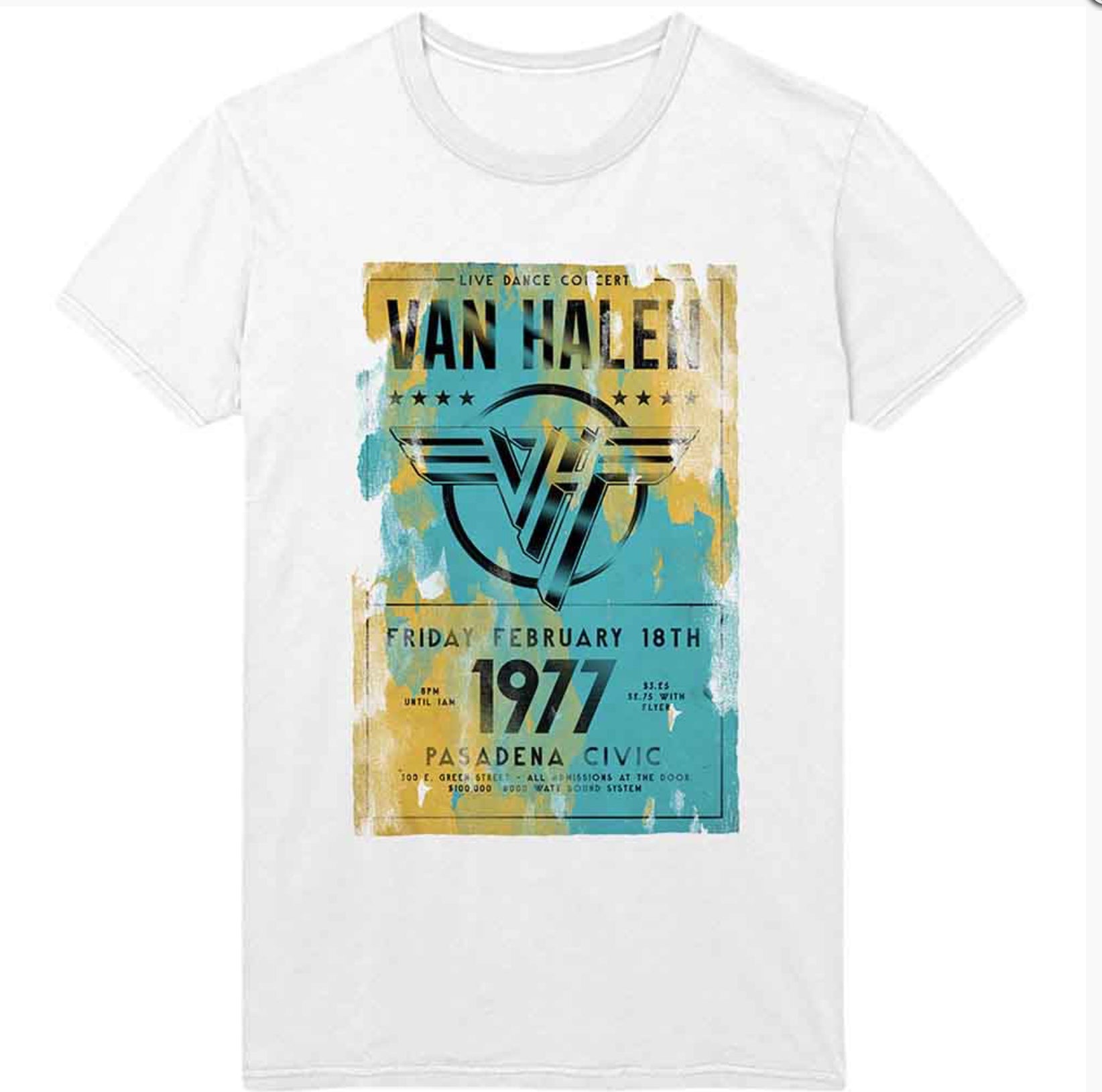 Van Halen Pasadena ‘77 Unisex T-Shirt~ Official Licensed Unisex Band Merchandise FREE POST