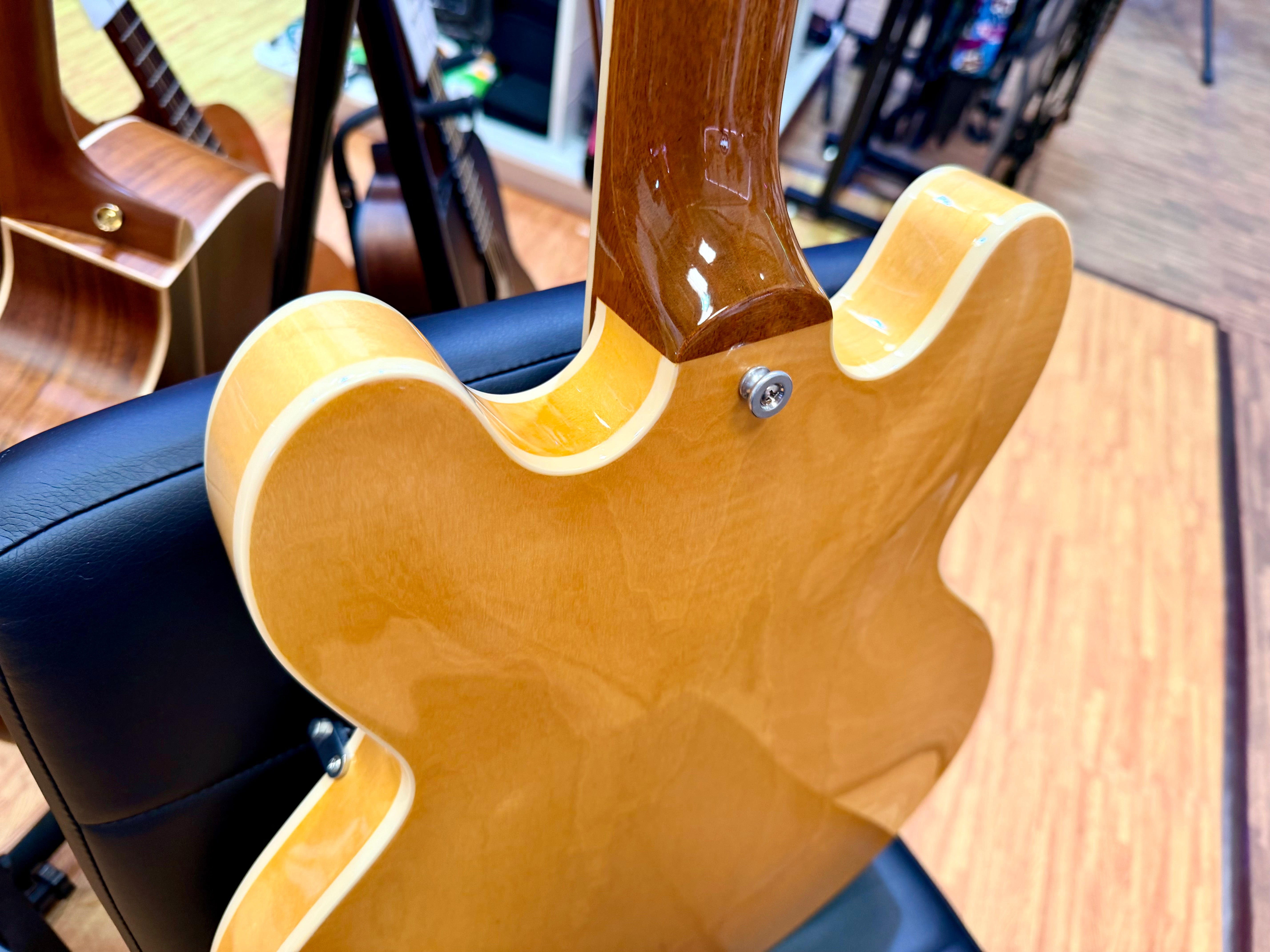 ✨MINT✨ Gibson ES-335 Figured Antique Natural~ Ex-Demo Semi-Hollow + Hard Case!