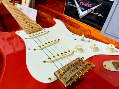 🌟2007🌟 Fender USA Custom Shop 1956 NOS Stratocaster Fiesta Red & Gold~ Maple!